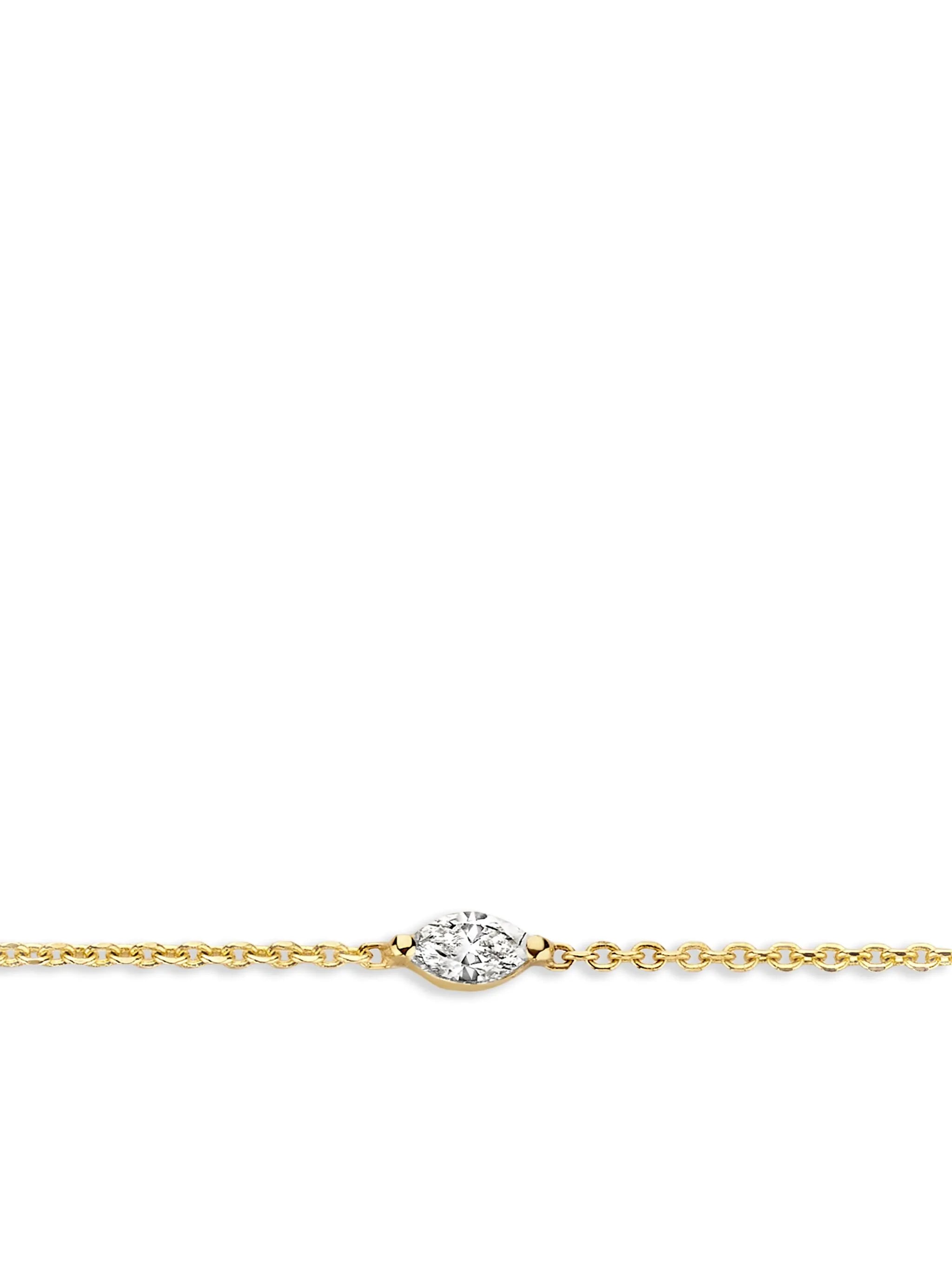 18kt recycled yellow gold Drop diamond bracelet