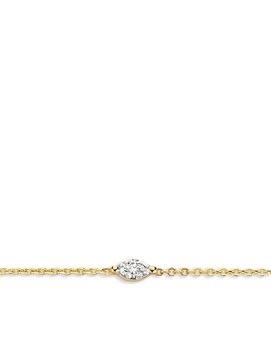 18kt recycled yellow gold Drop diamond bracelet