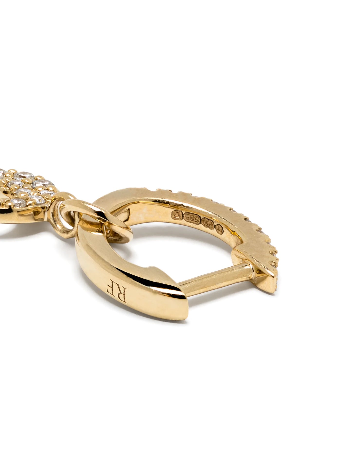 14kt yellow gold Mini Moon diamonds single earring