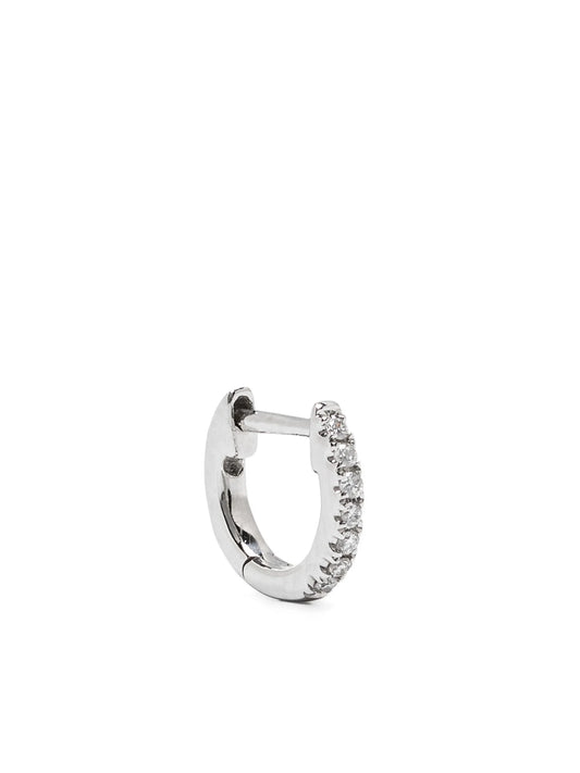 14kt white gold Teeny Tiny diamond huggie earring