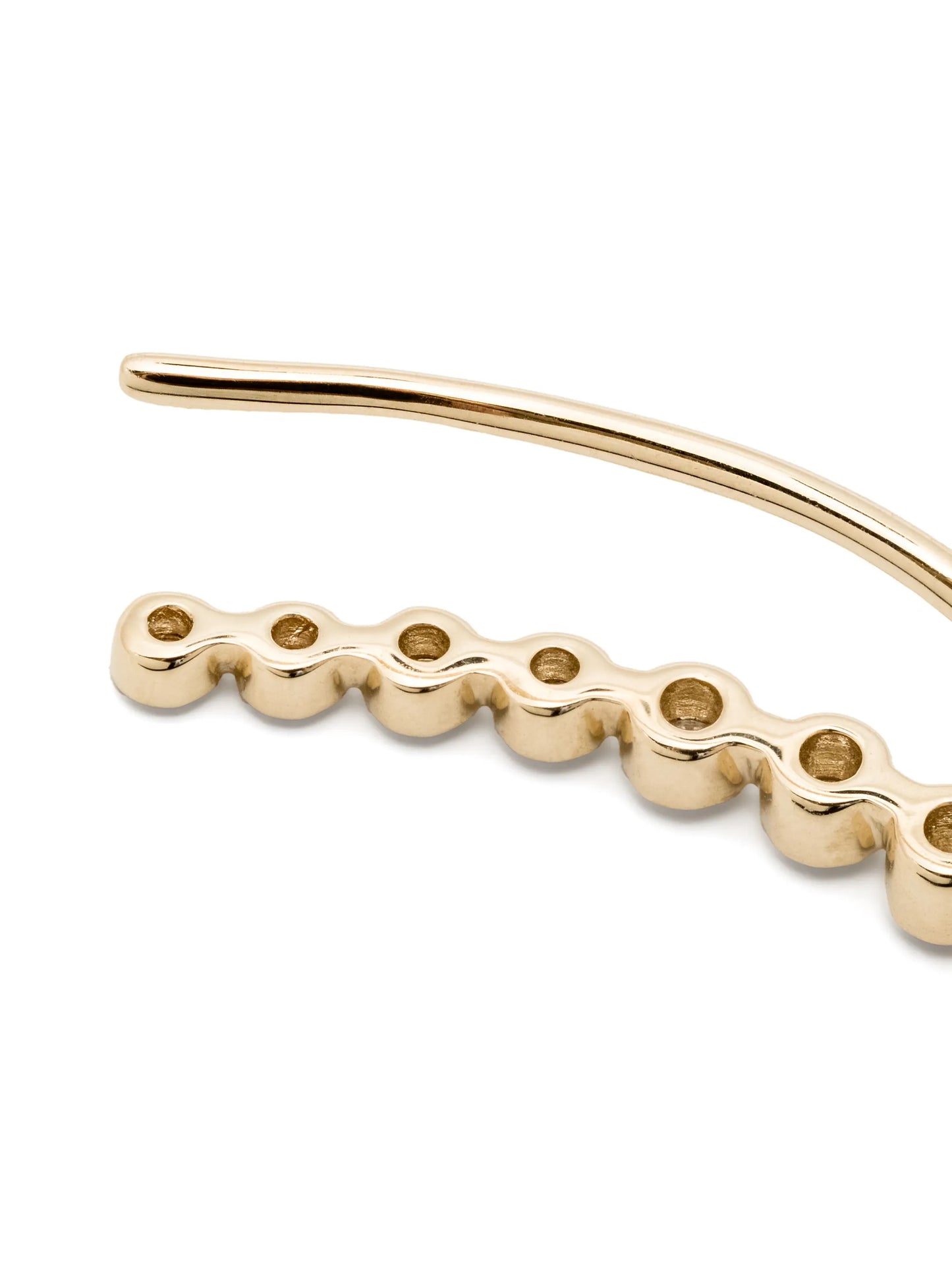14kt Yellow Gold diamond crawler earring