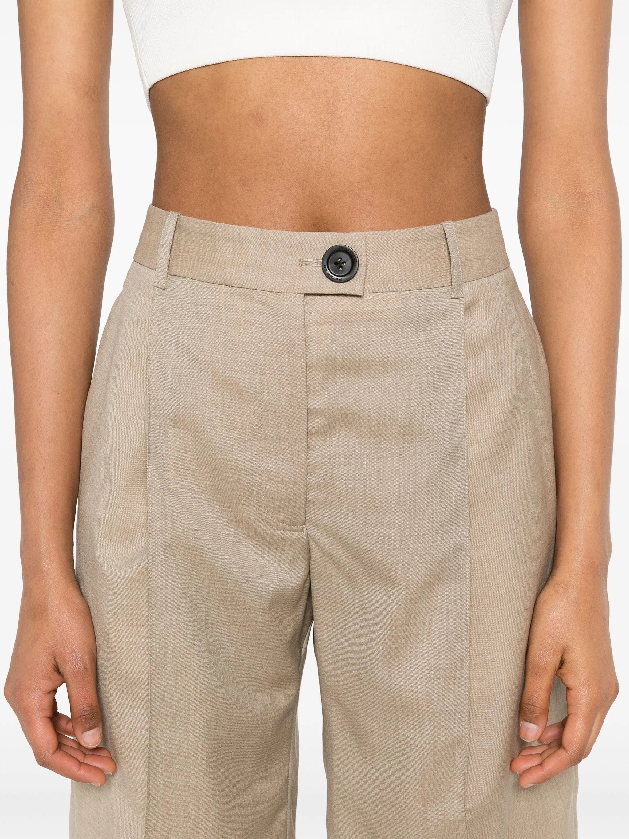 layered-effect tailored shorts