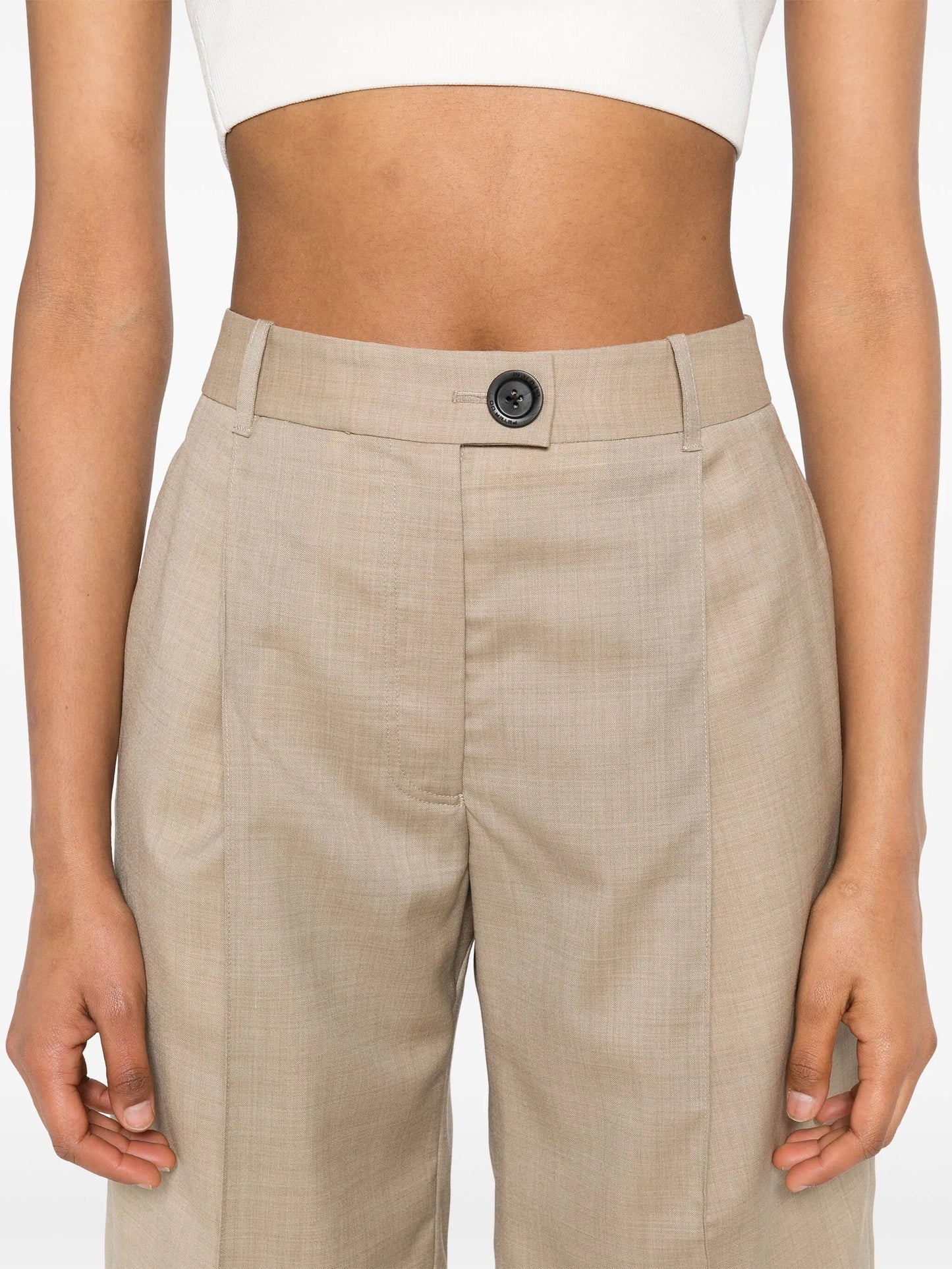layered-effect tailored shorts
