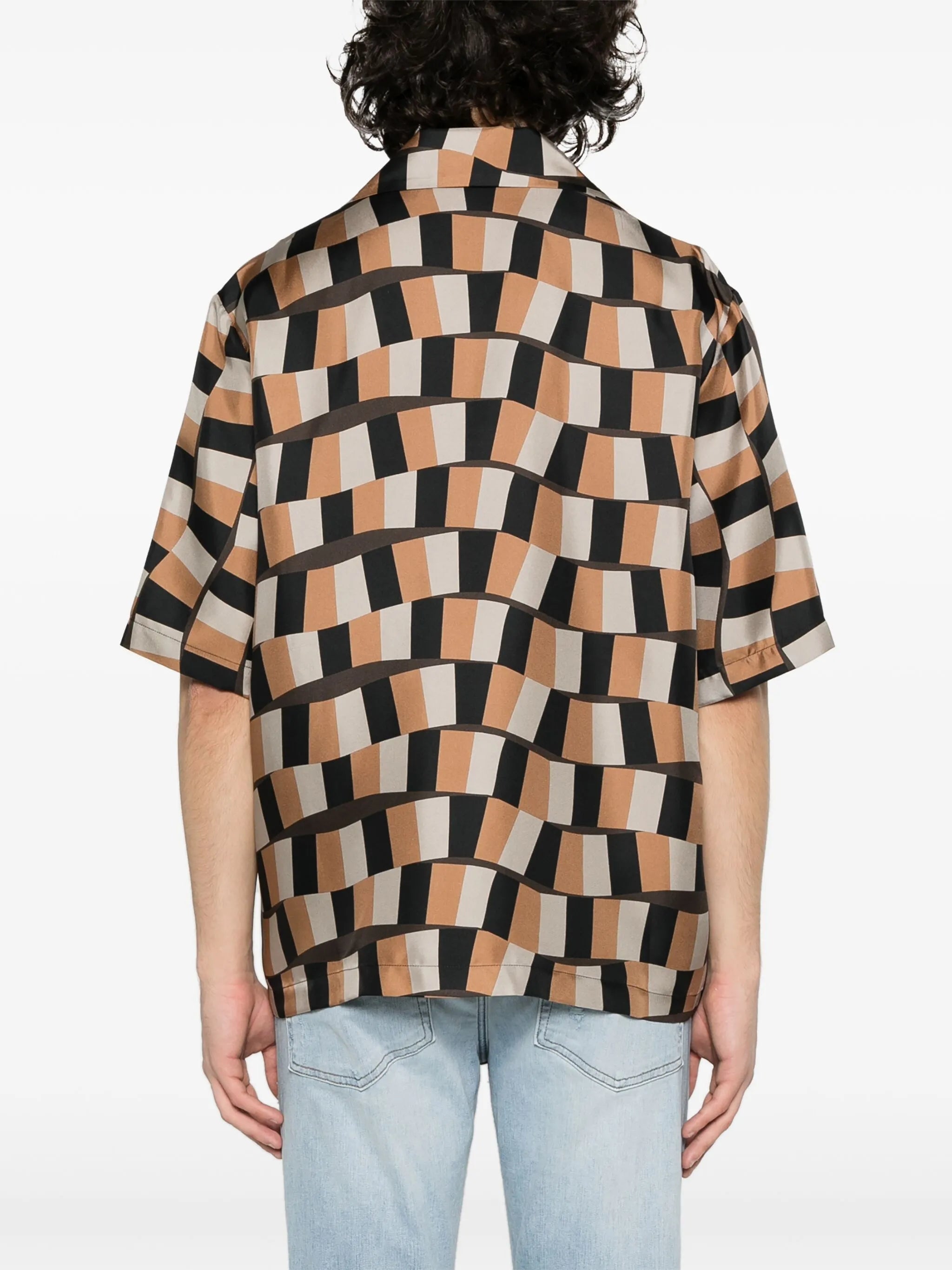 Snake Checker bowling shirt