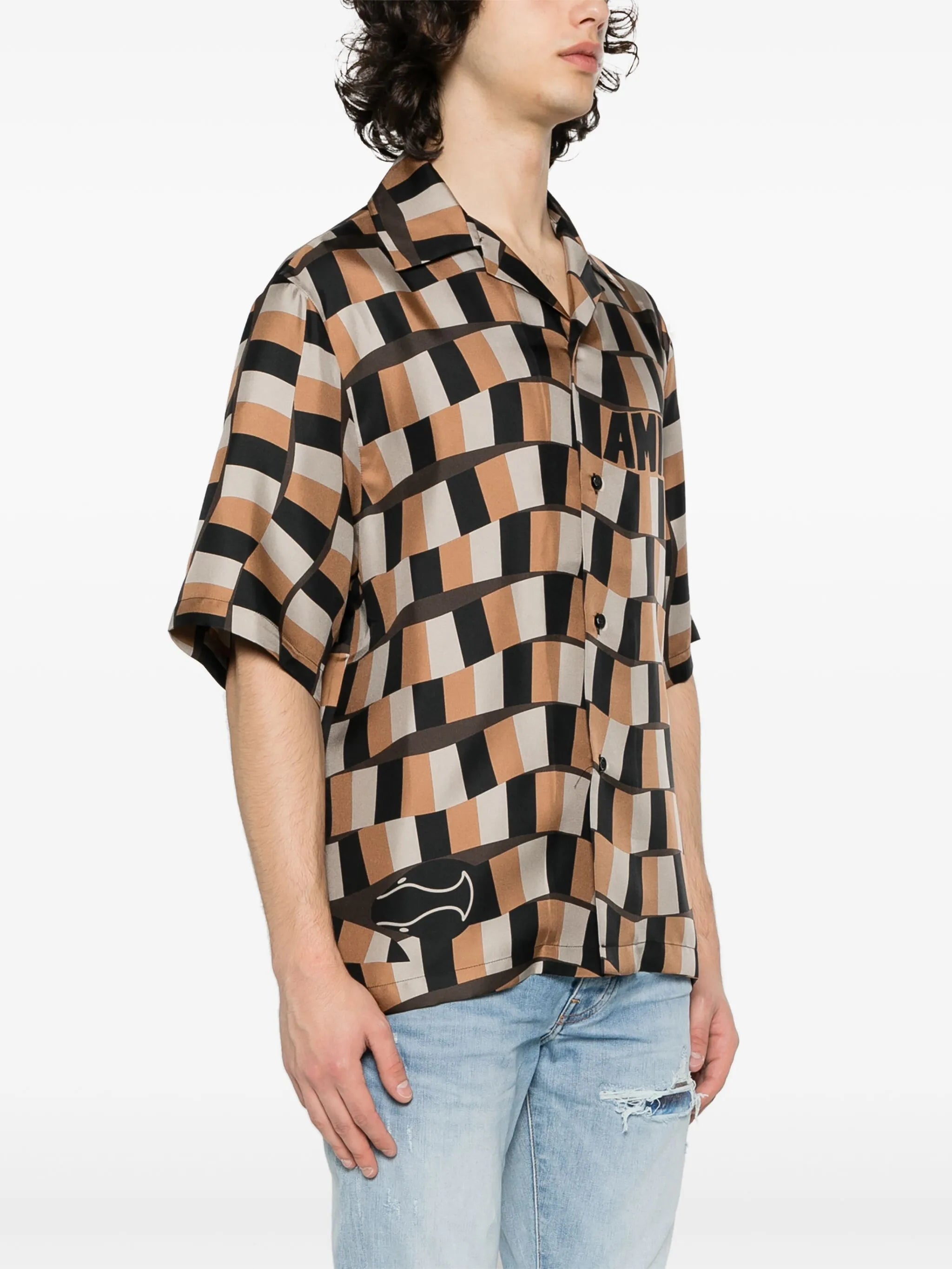 Snake Checker bowling shirt