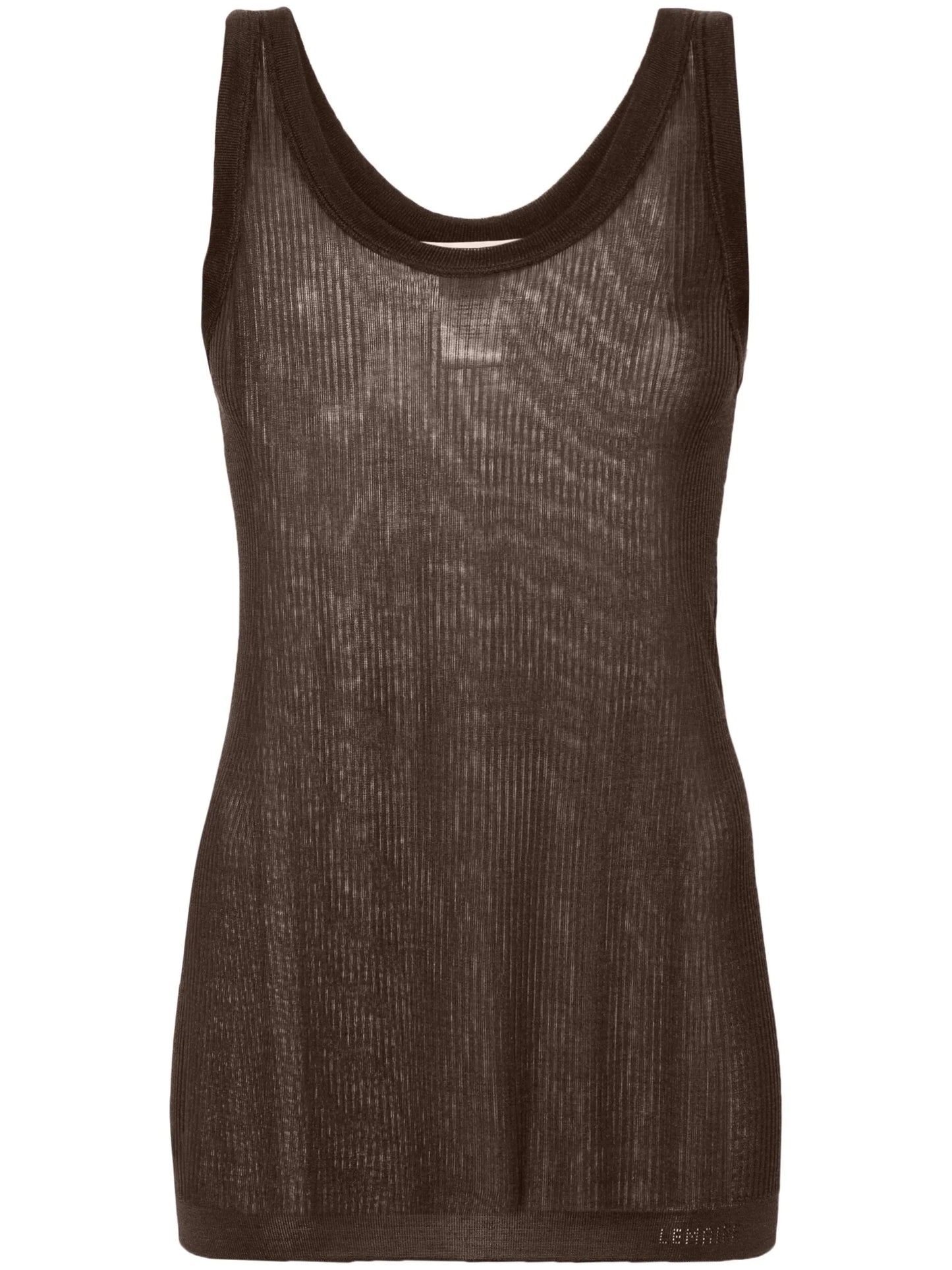 fine-ribbed seamless tank top