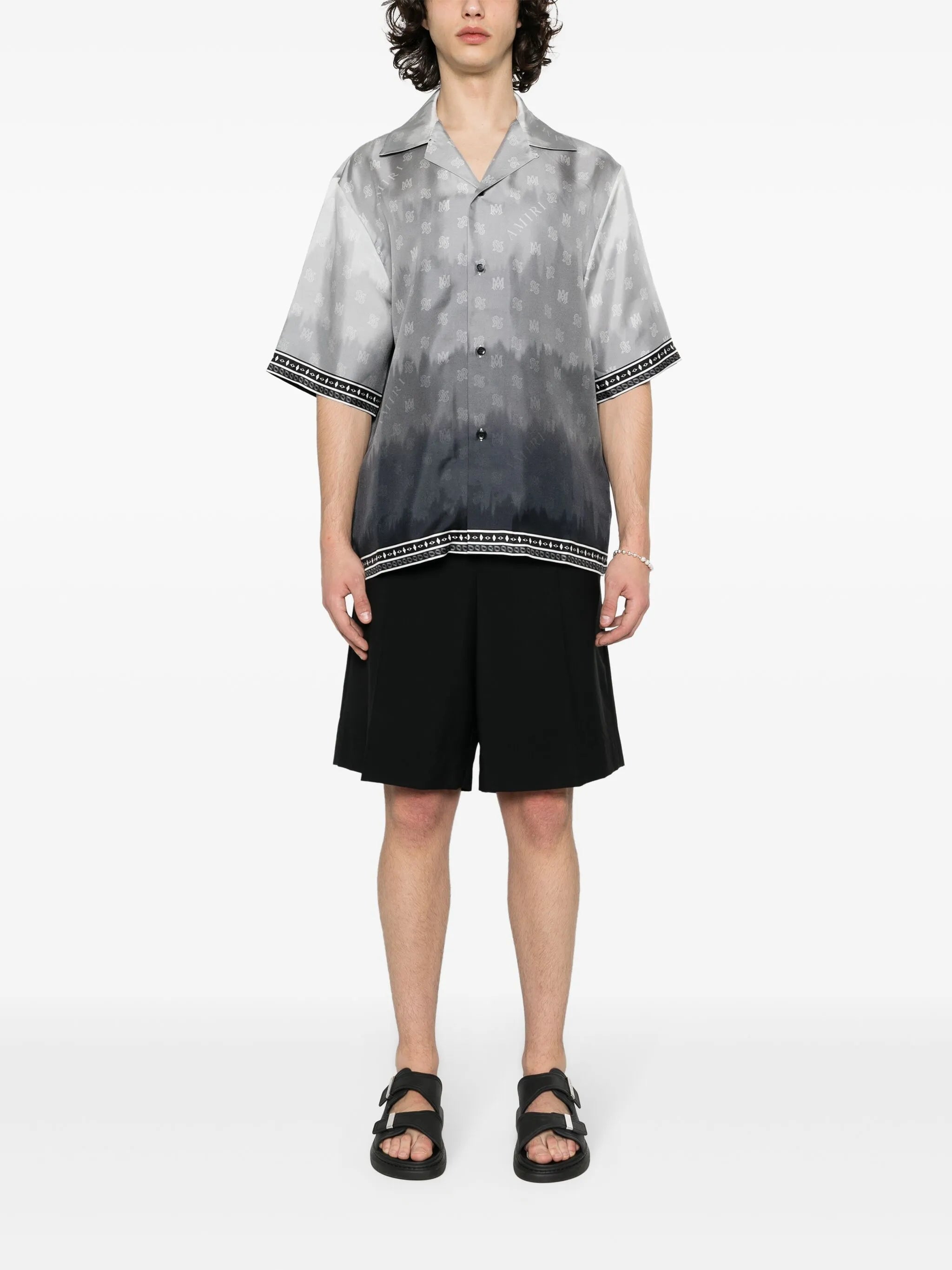 bandana-print silk shirt