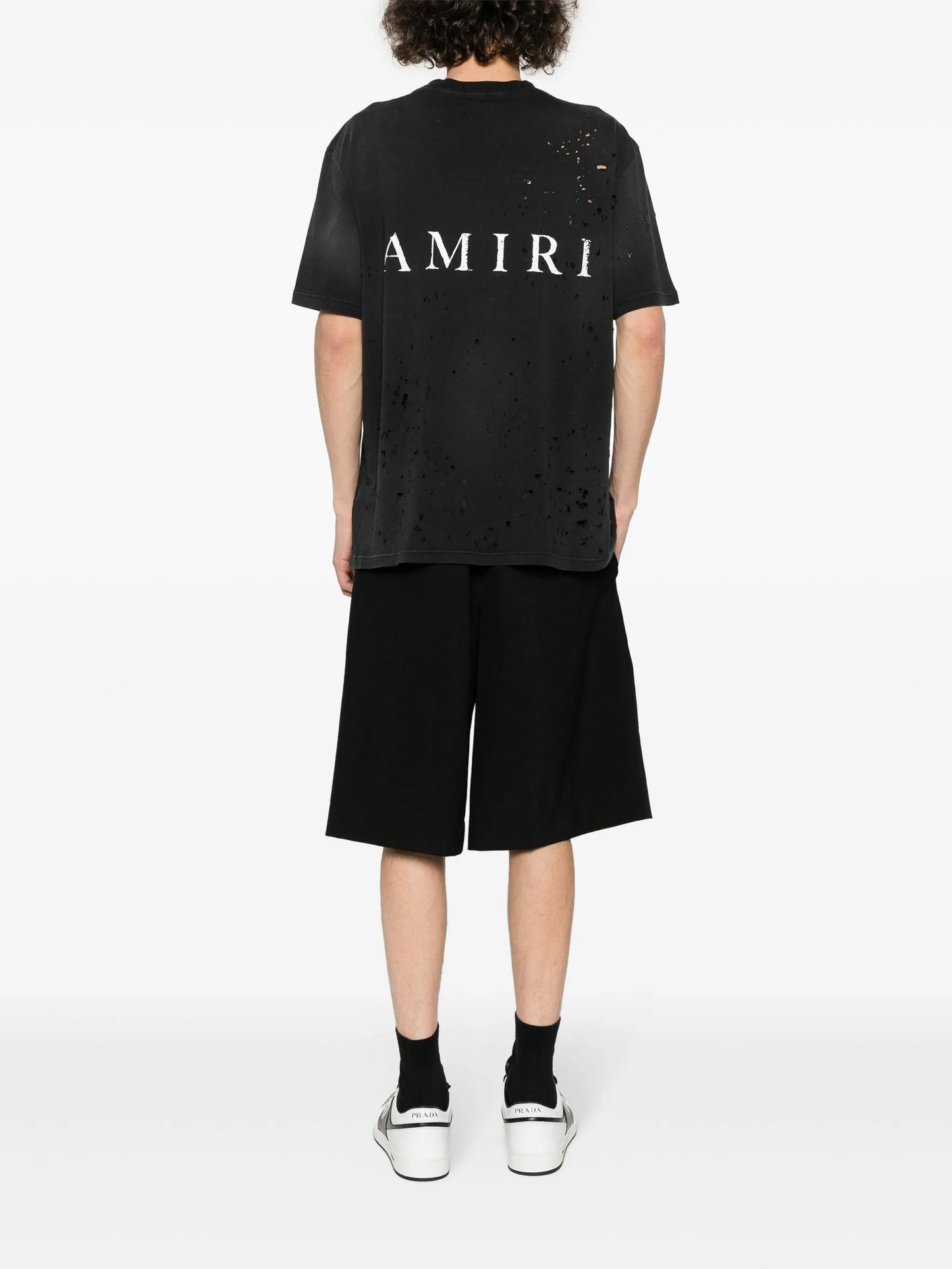 distressed logo-print T-shirt