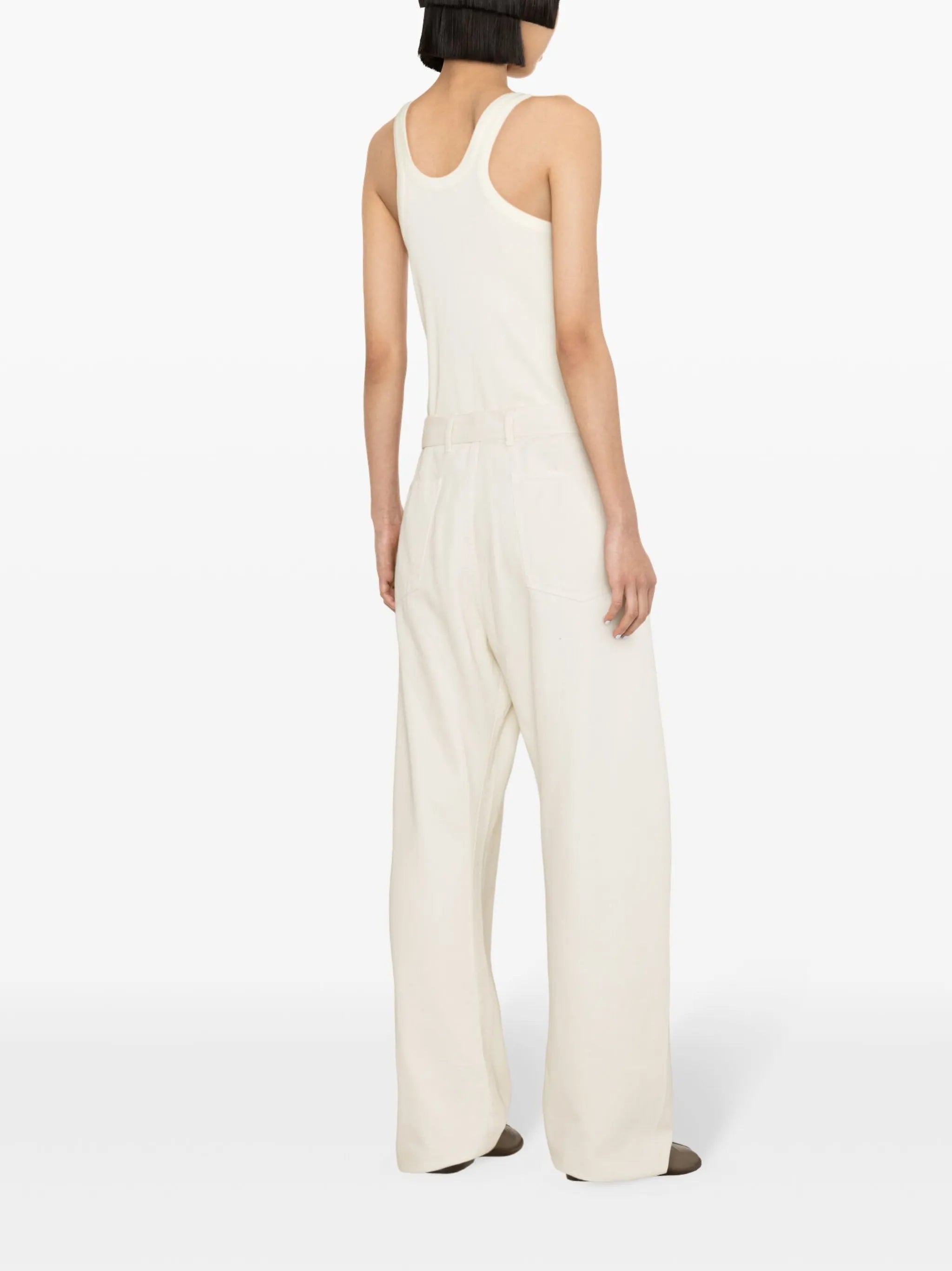 fine-ribbed tank top