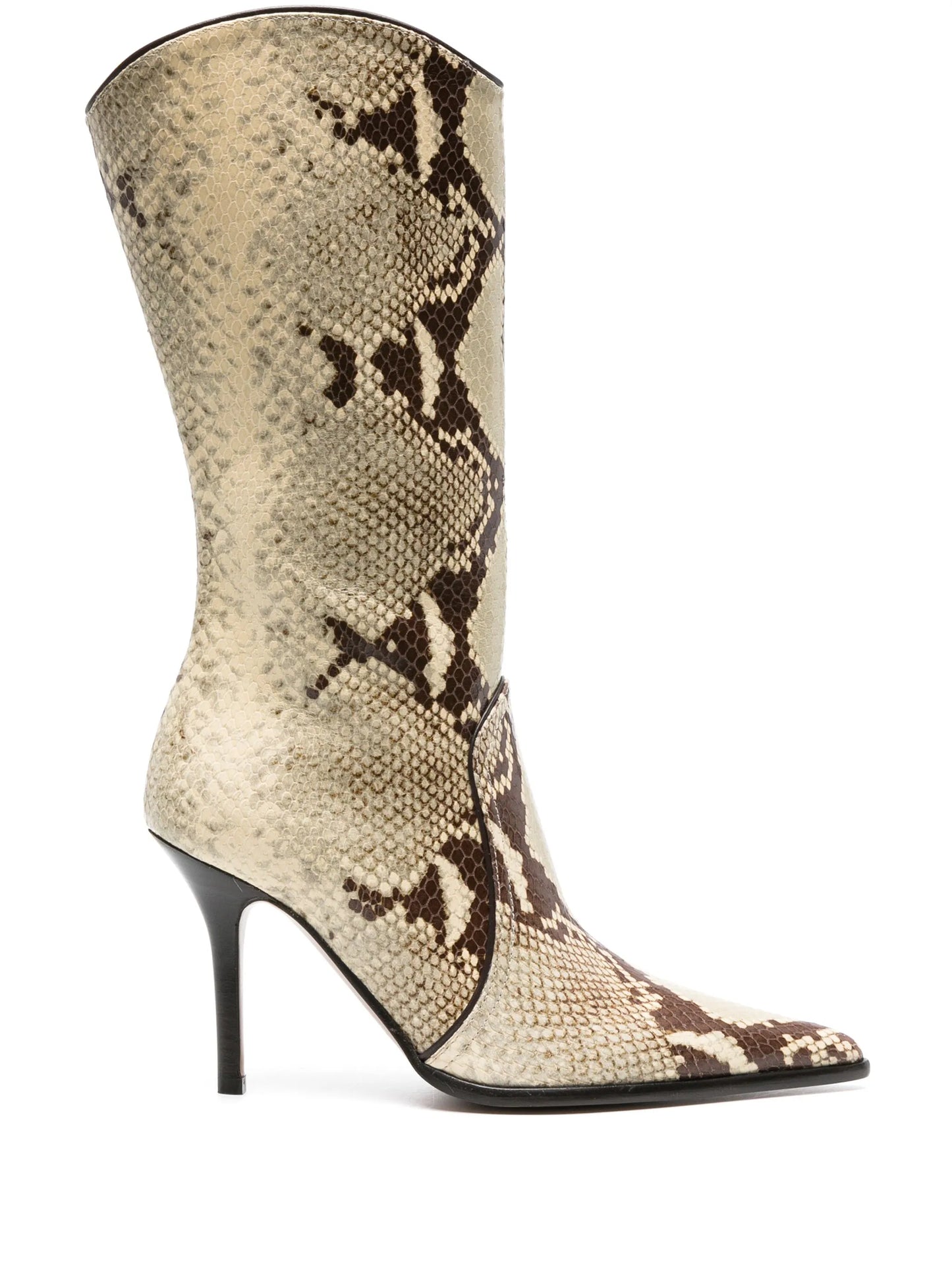 Ashley 95mm snakeskin-effect boots