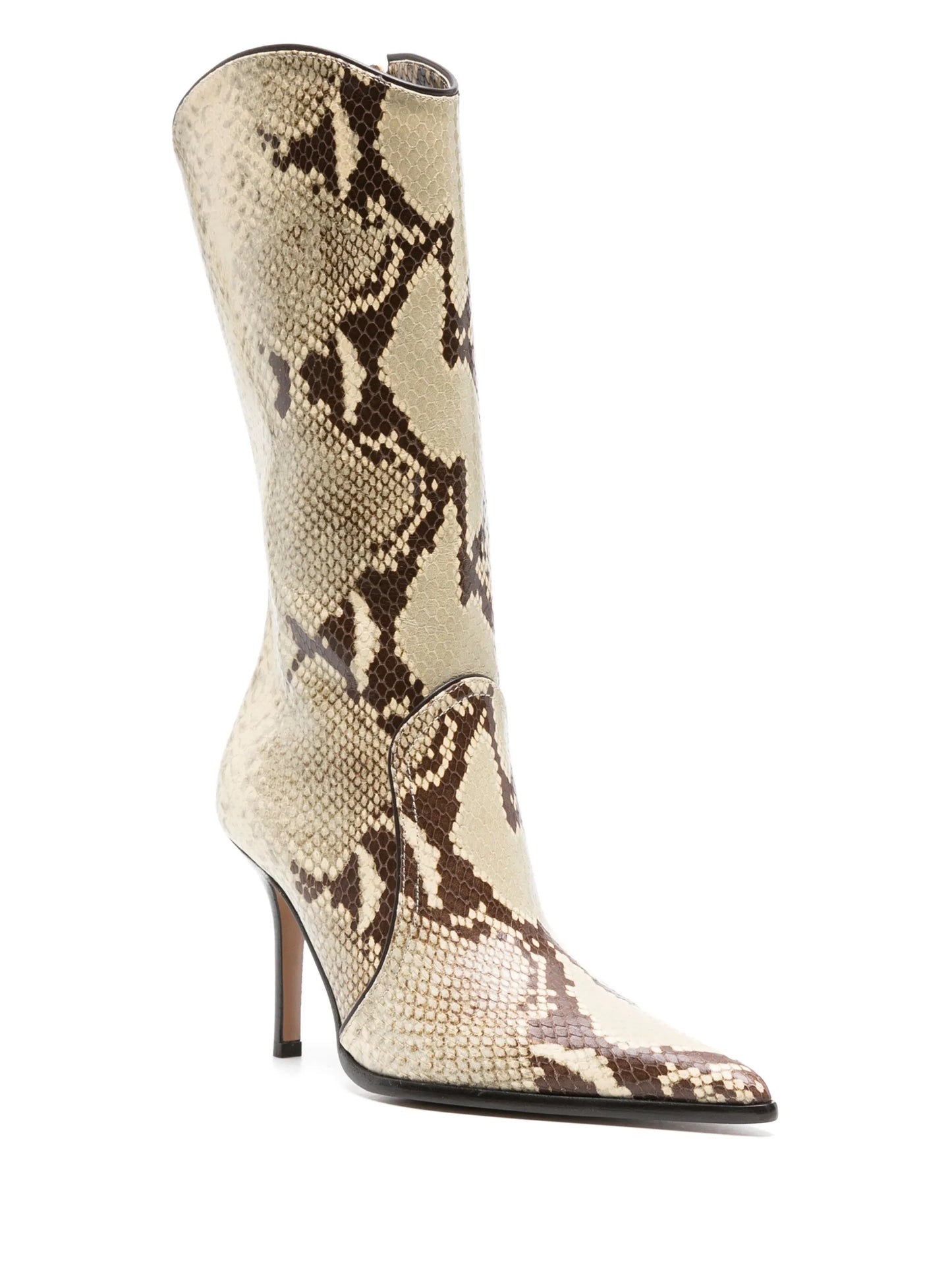 Ashley 95mm snakeskin-effect boots