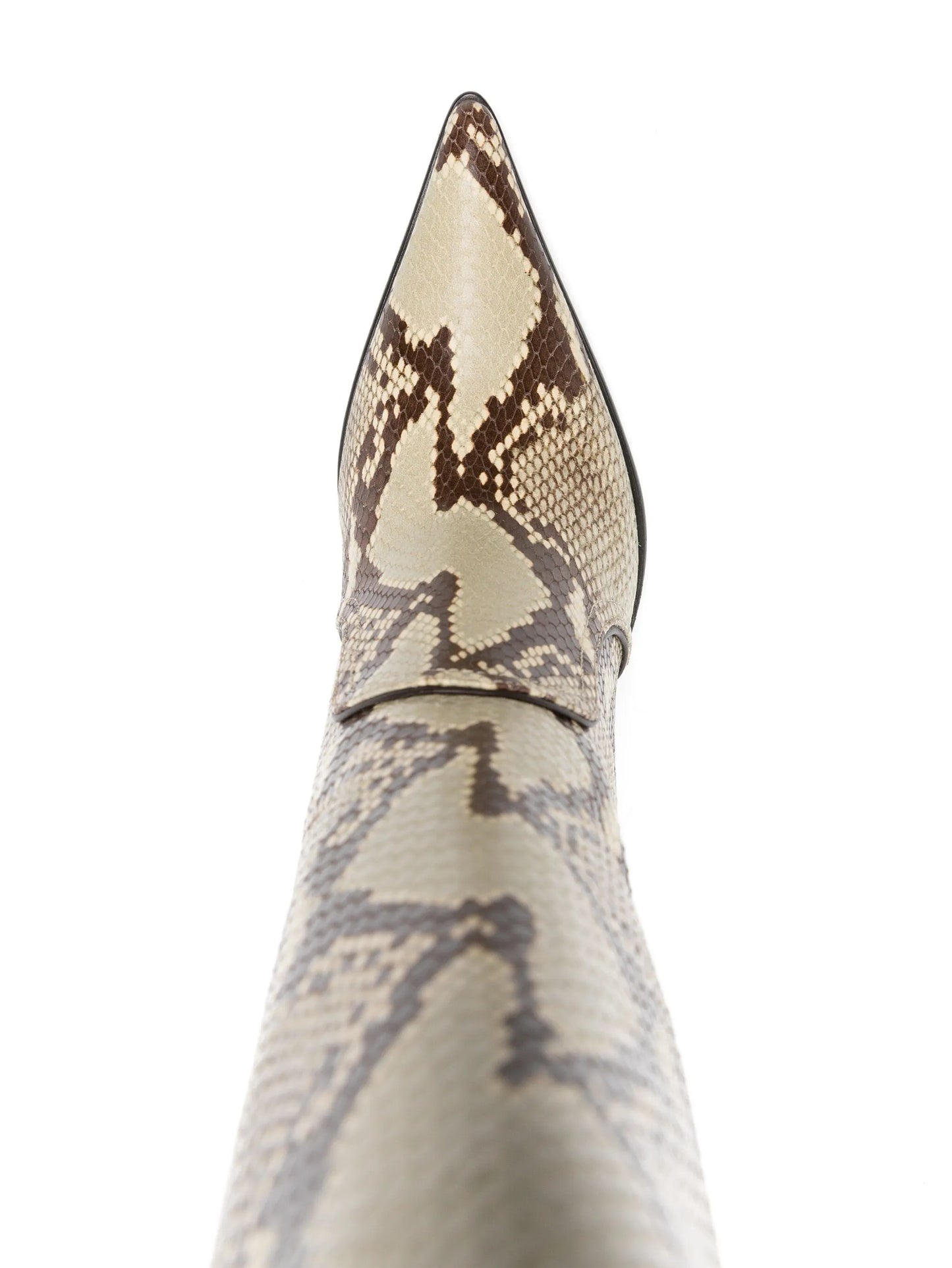 Ashley 95mm snakeskin-effect boots