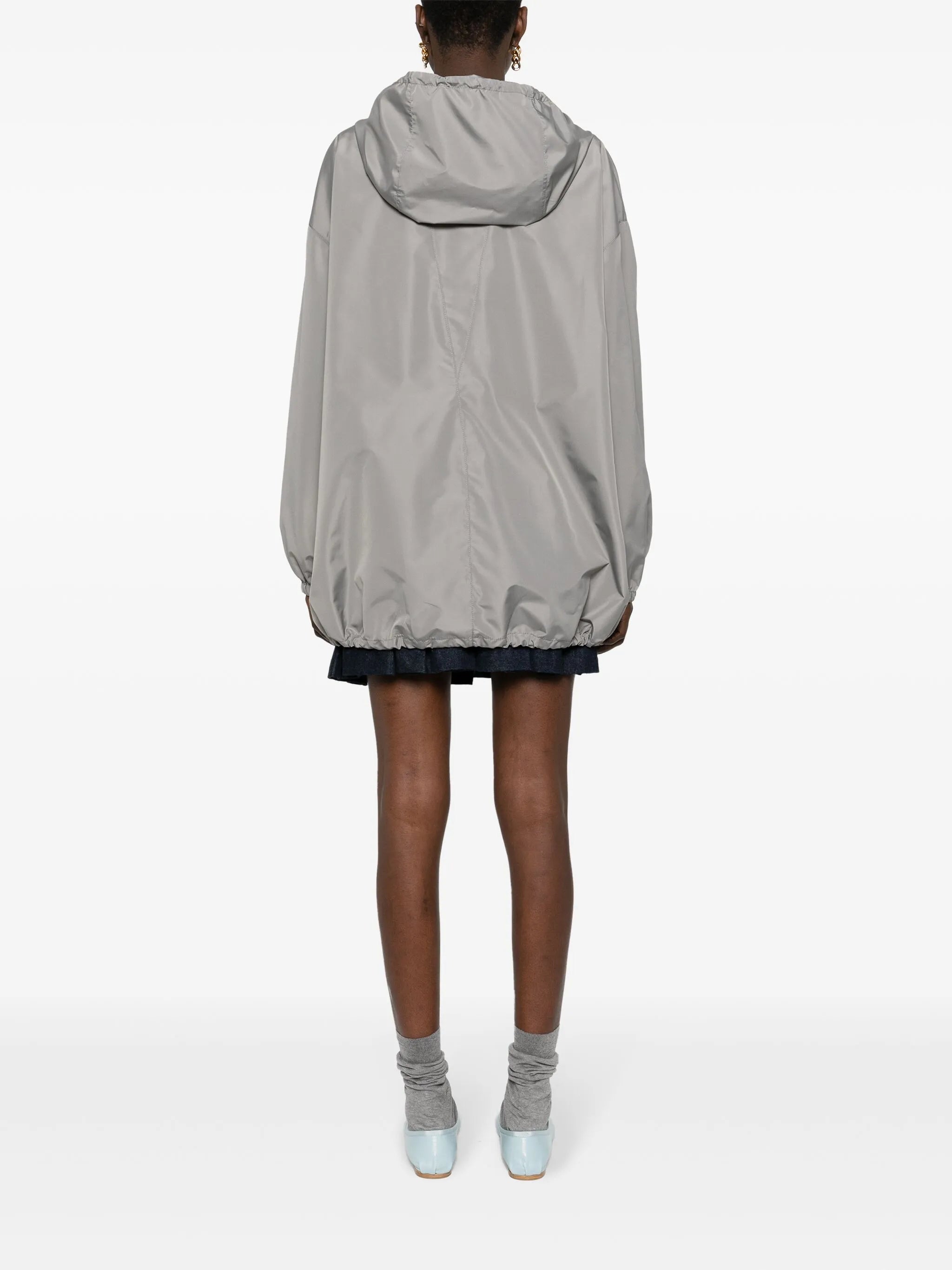 logo-appliqué water-repellent jacket
