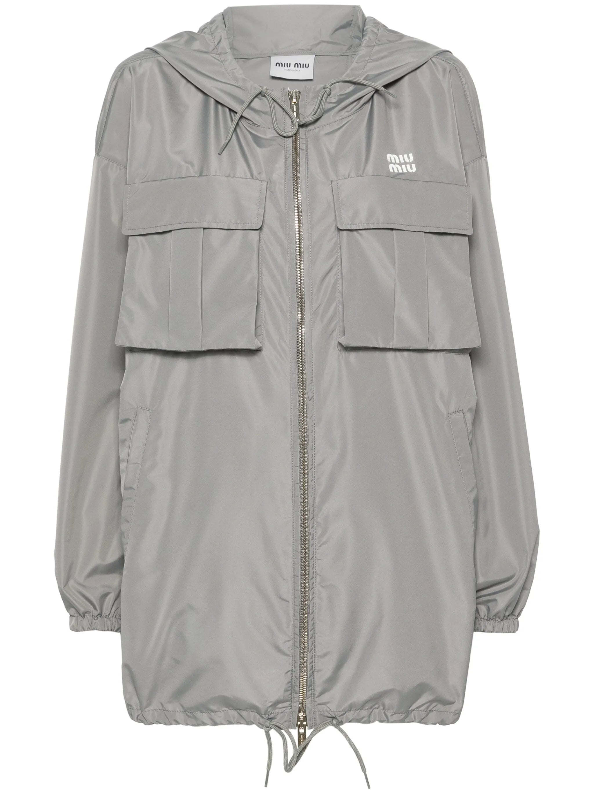 logo-appliqué water-repellent jacket