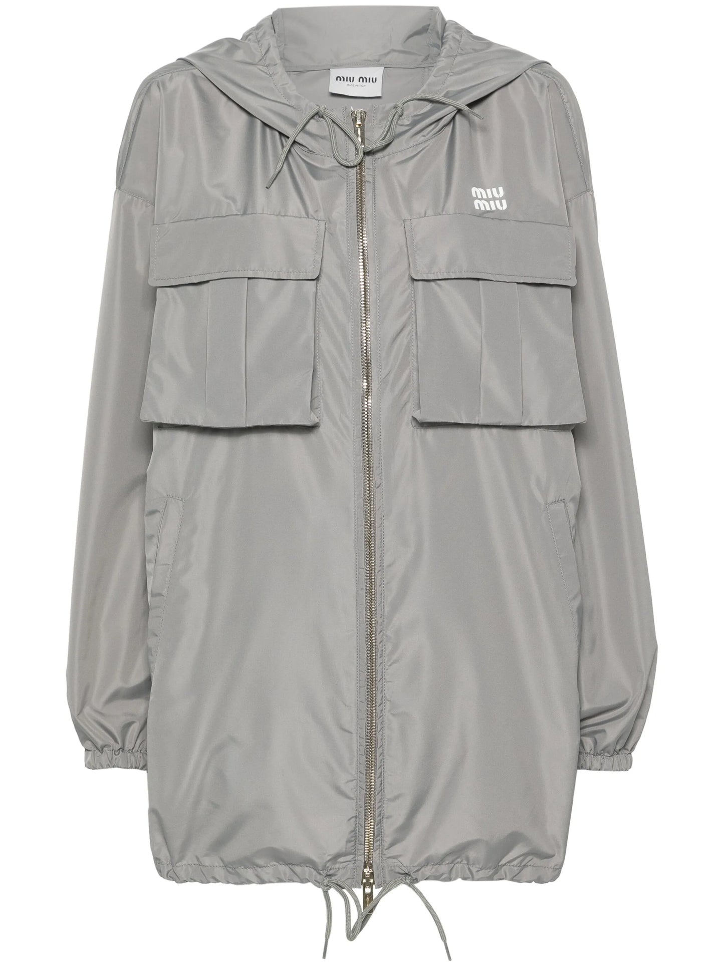 logo-appliqué water-repellent jacket