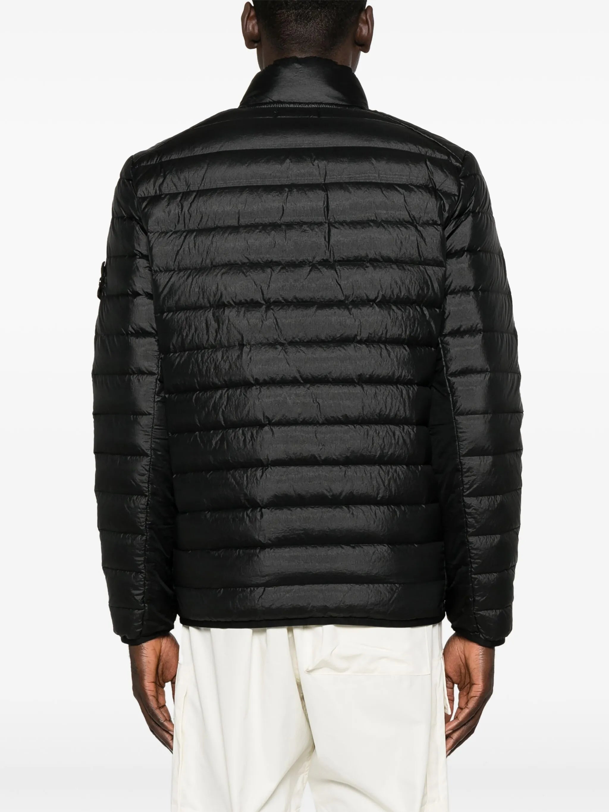 Compass-badge quilted jacket