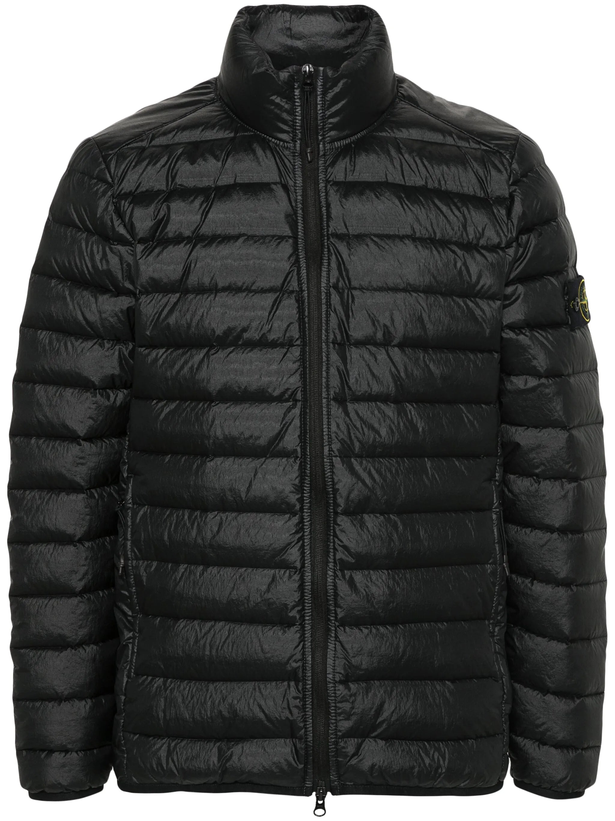 Compass-badge quilted jacket