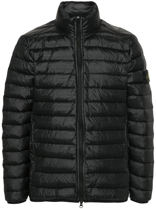 Compass-badge quilted jacket