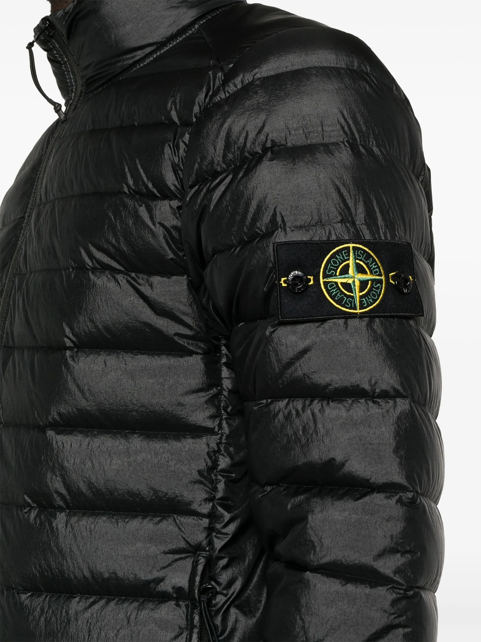 Compass-badge quilted jacket