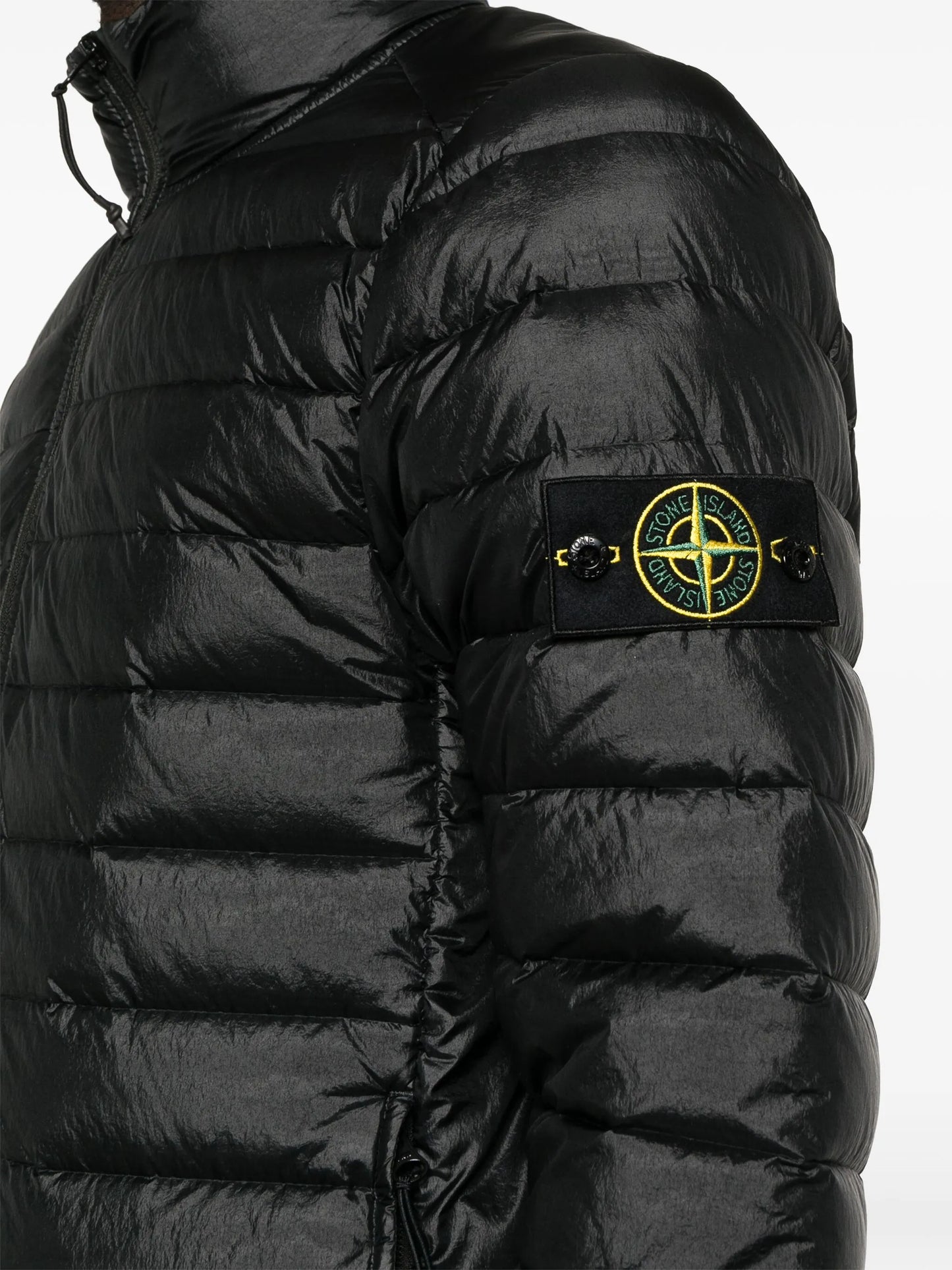 Compass-badge quilted jacket