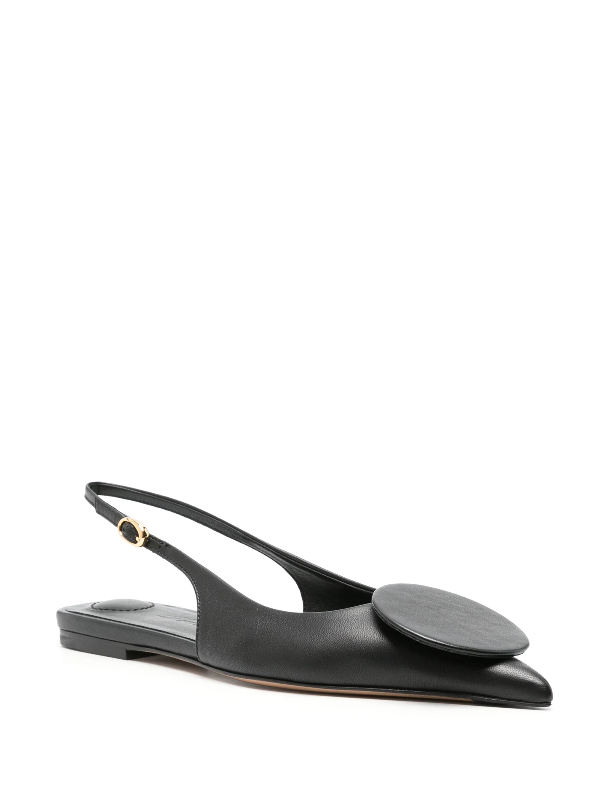 Les Slingbacks Duelo leather ballerina shoes