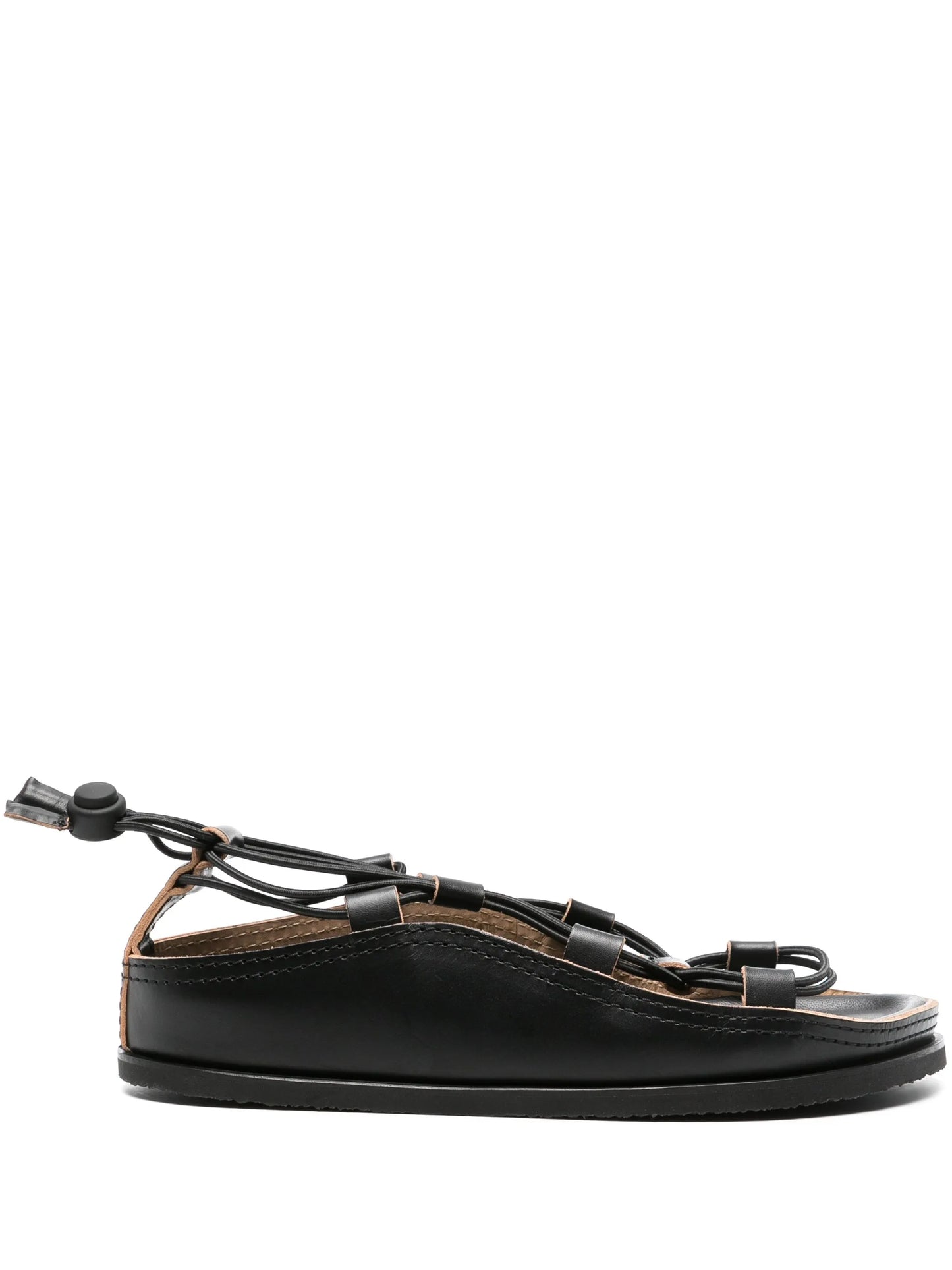 multi-way strap leather sandals