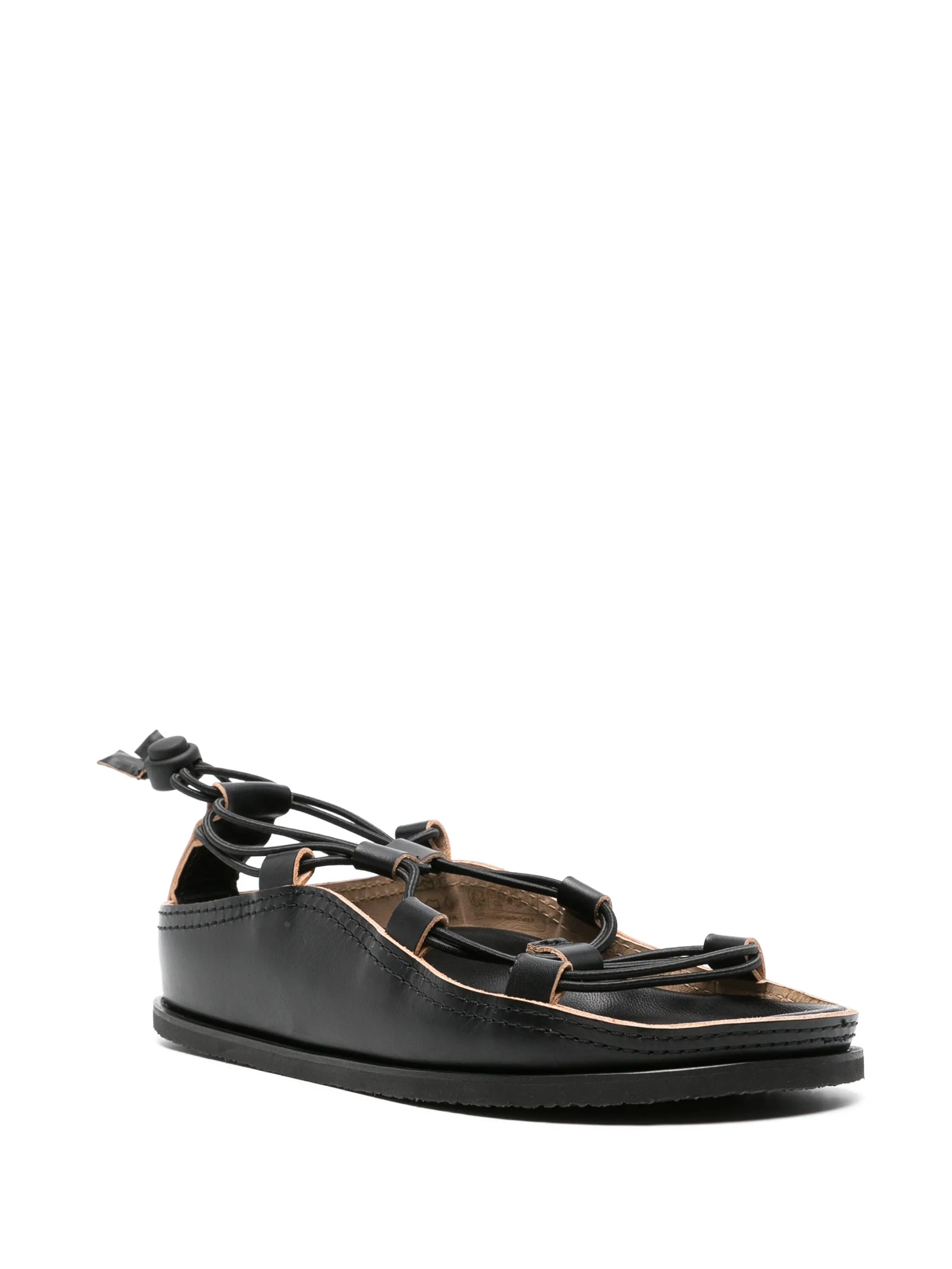multi-way strap leather sandals