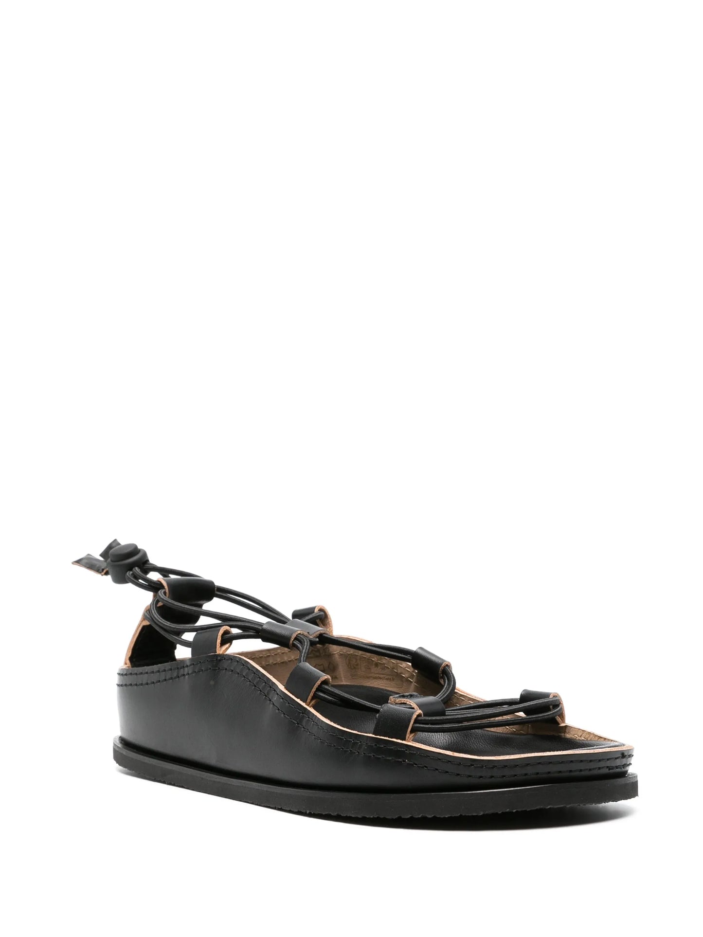 multi-way strap leather sandals