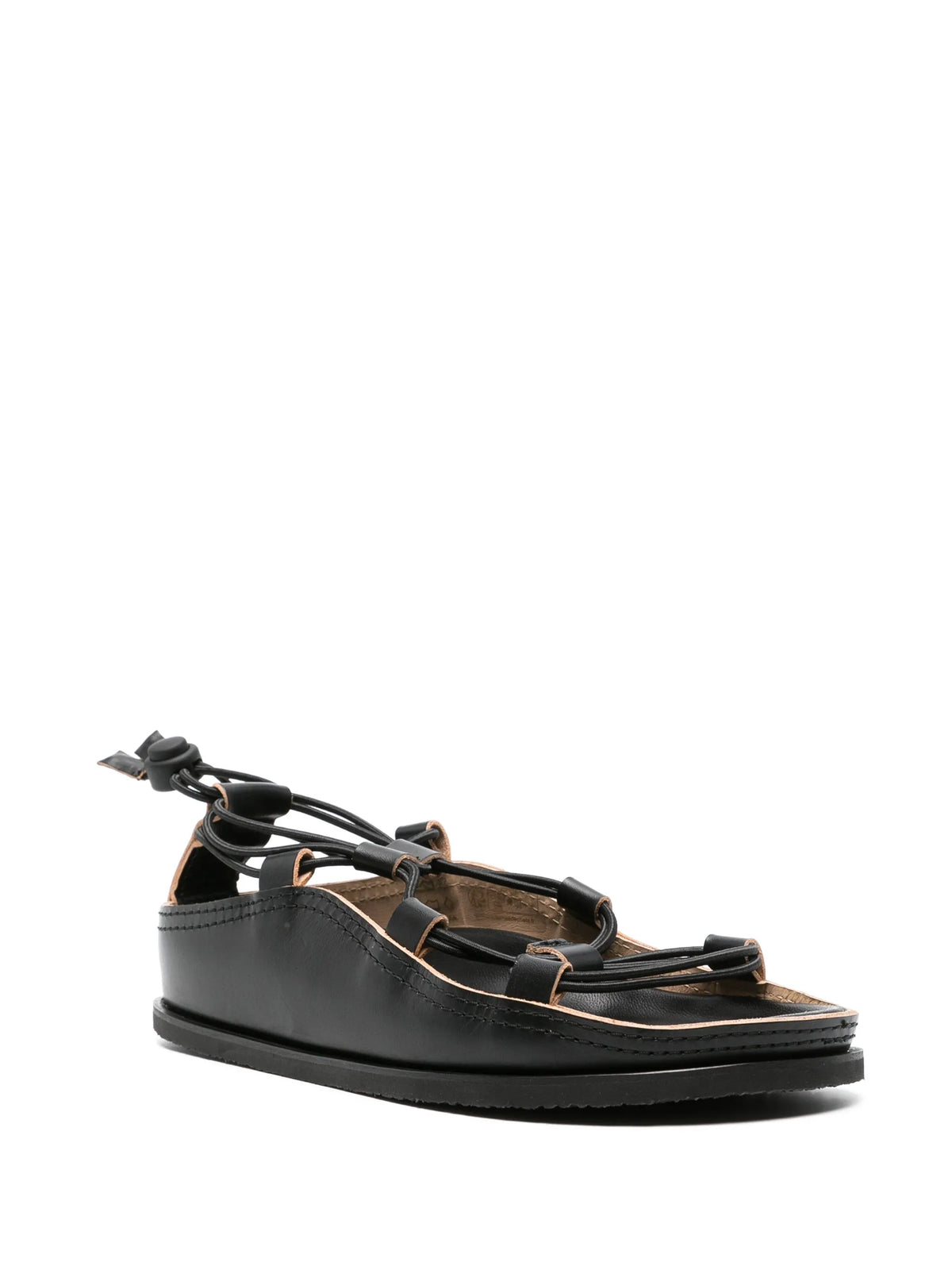 multi-way strap leather sandals