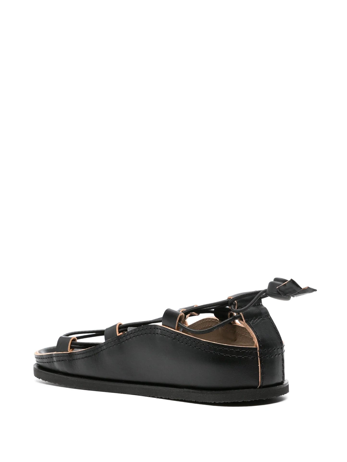 multi-way strap leather sandals