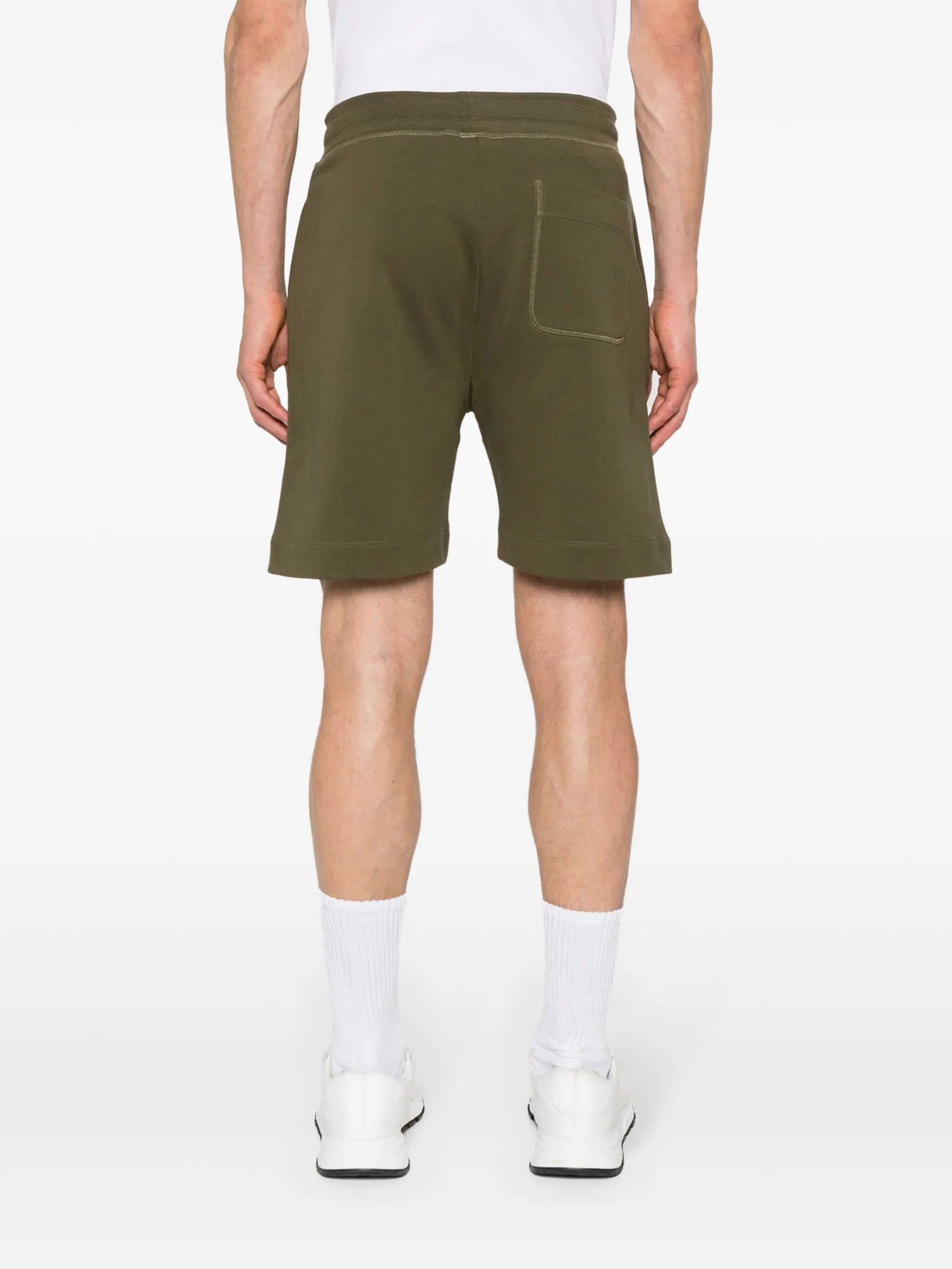 logo-lettering track shorts