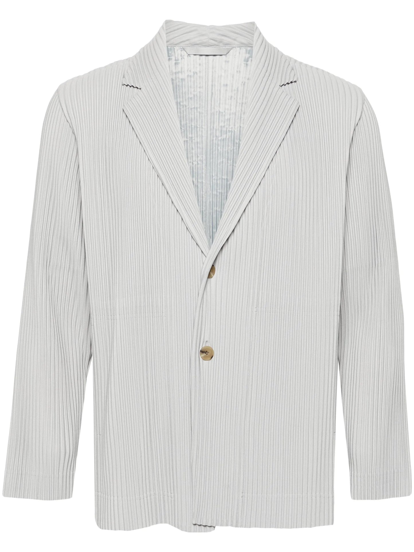 plissé-effect single-breasted blazer