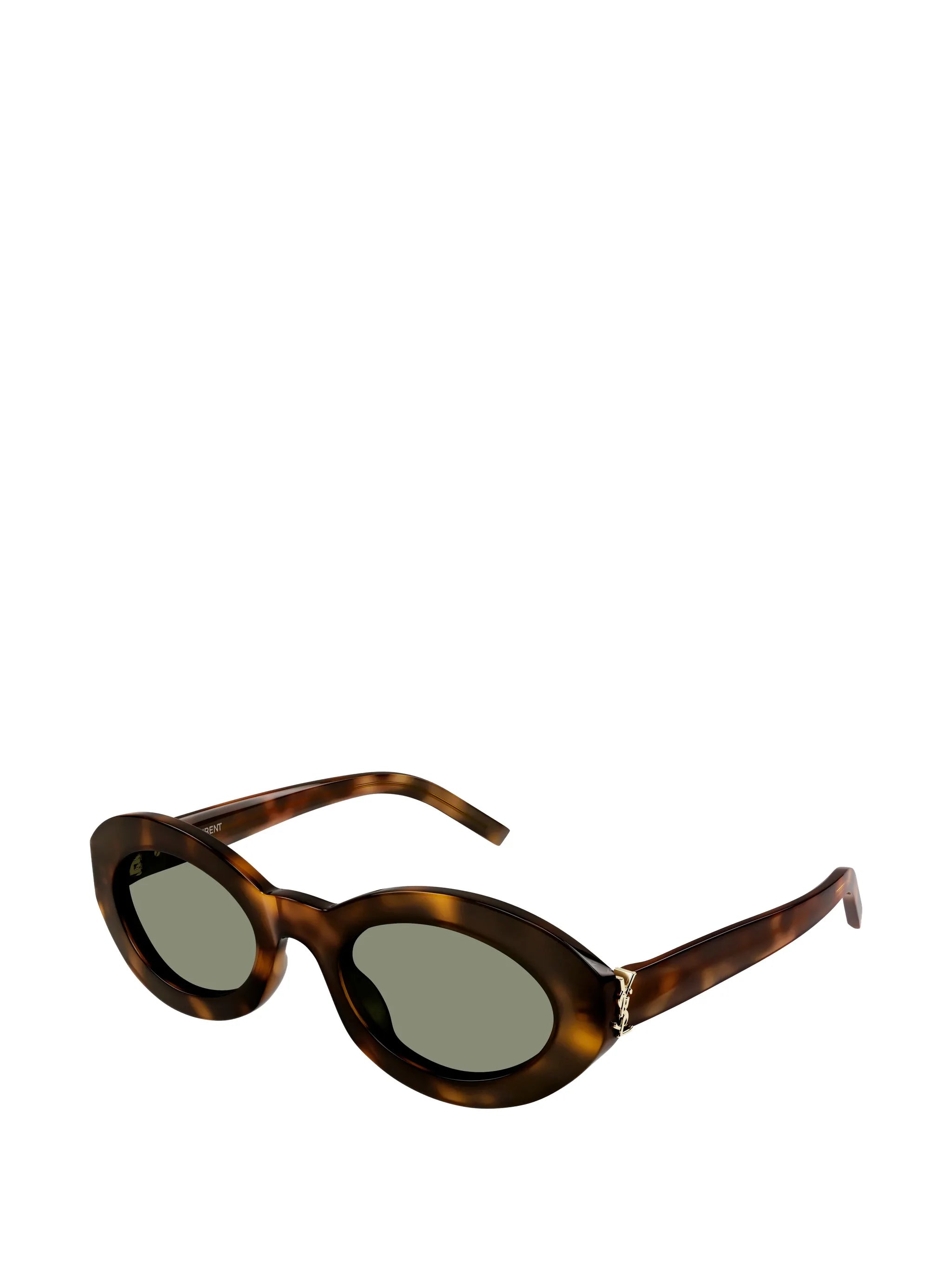 oval-frame patterned sunglasses