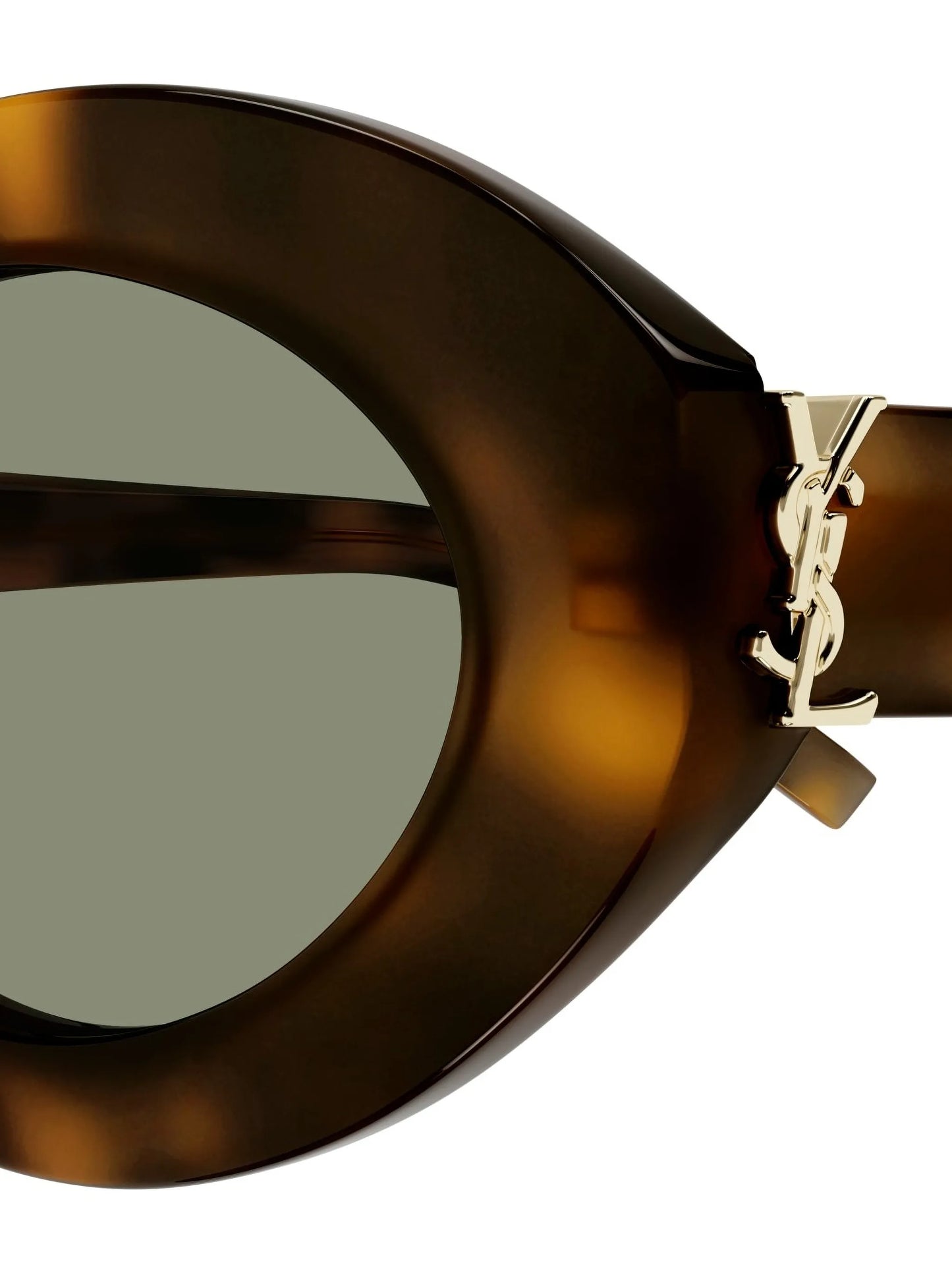 oval-frame patterned sunglasses