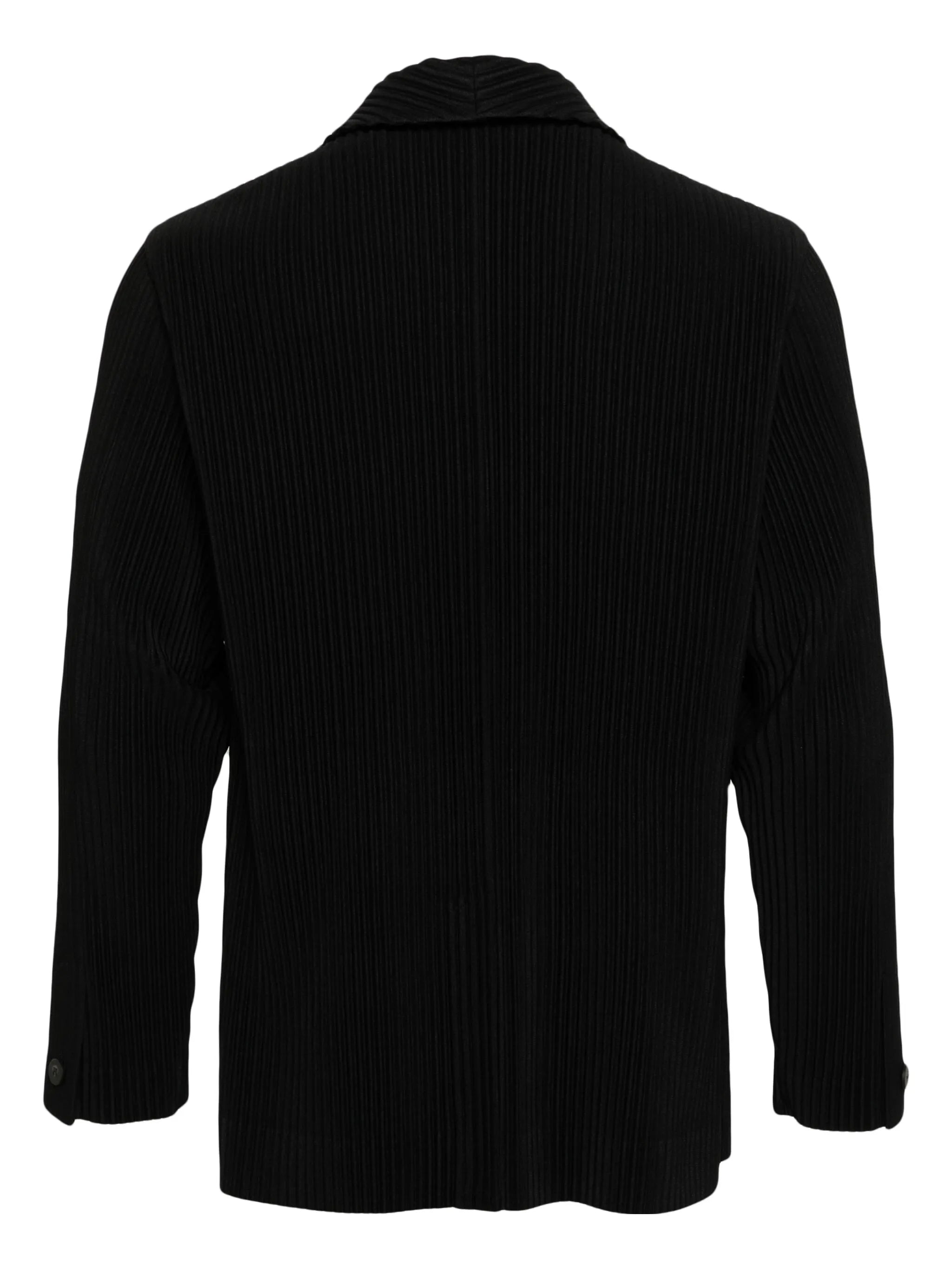 plissé-effect single-breasted blazer