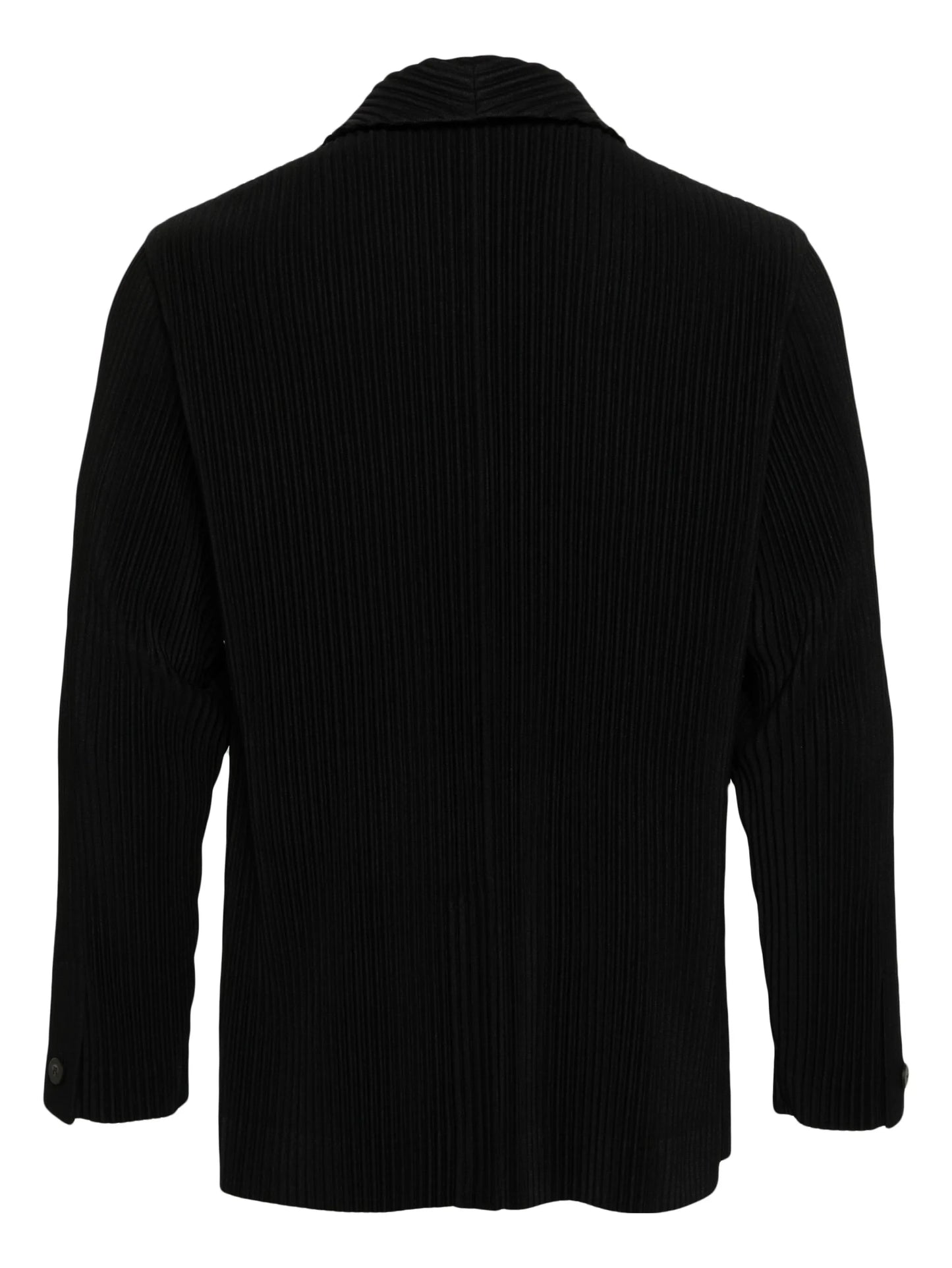 plissé-effect single-breasted blazer