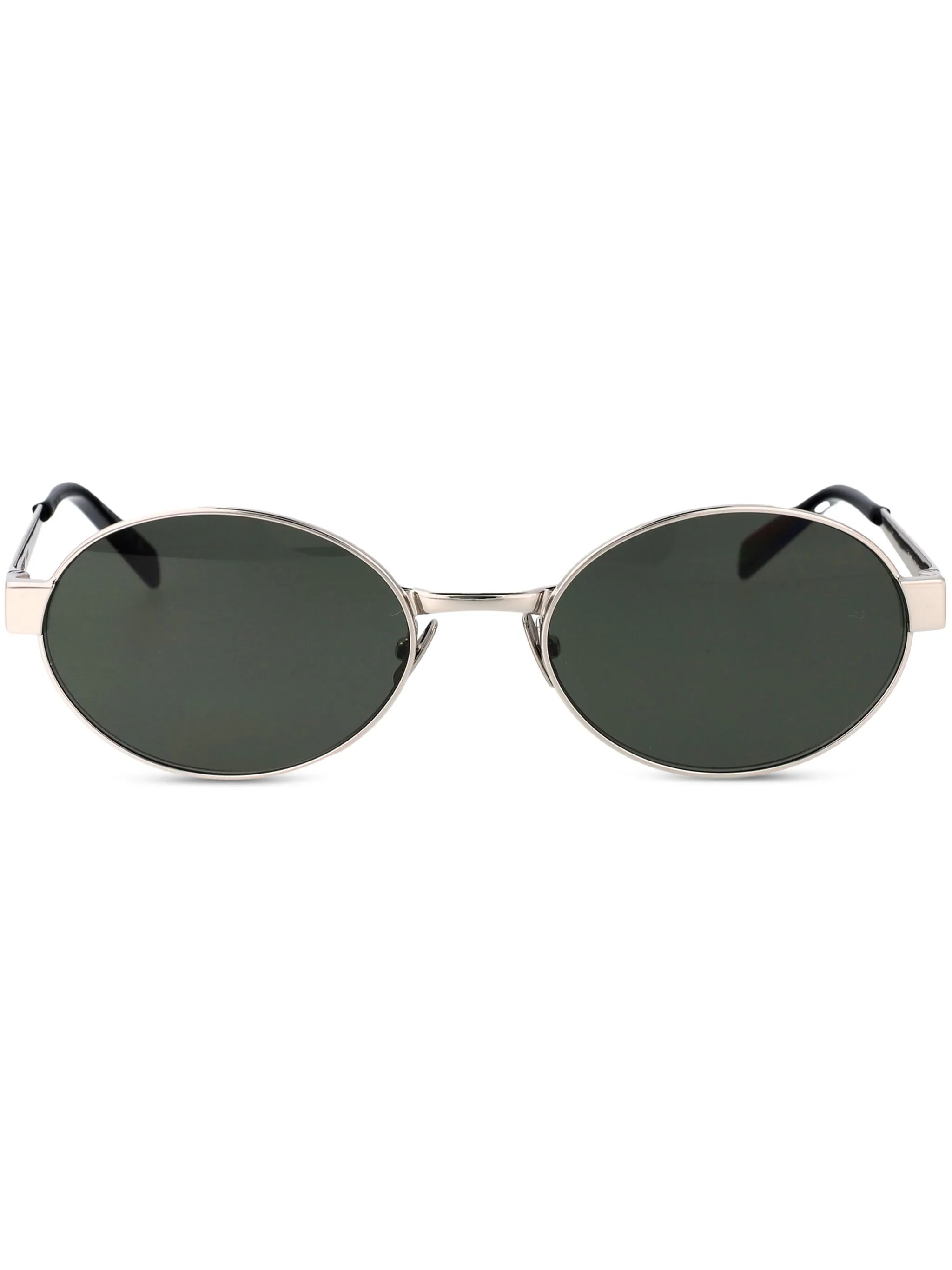 logo-engraved oval-frame sunglasses