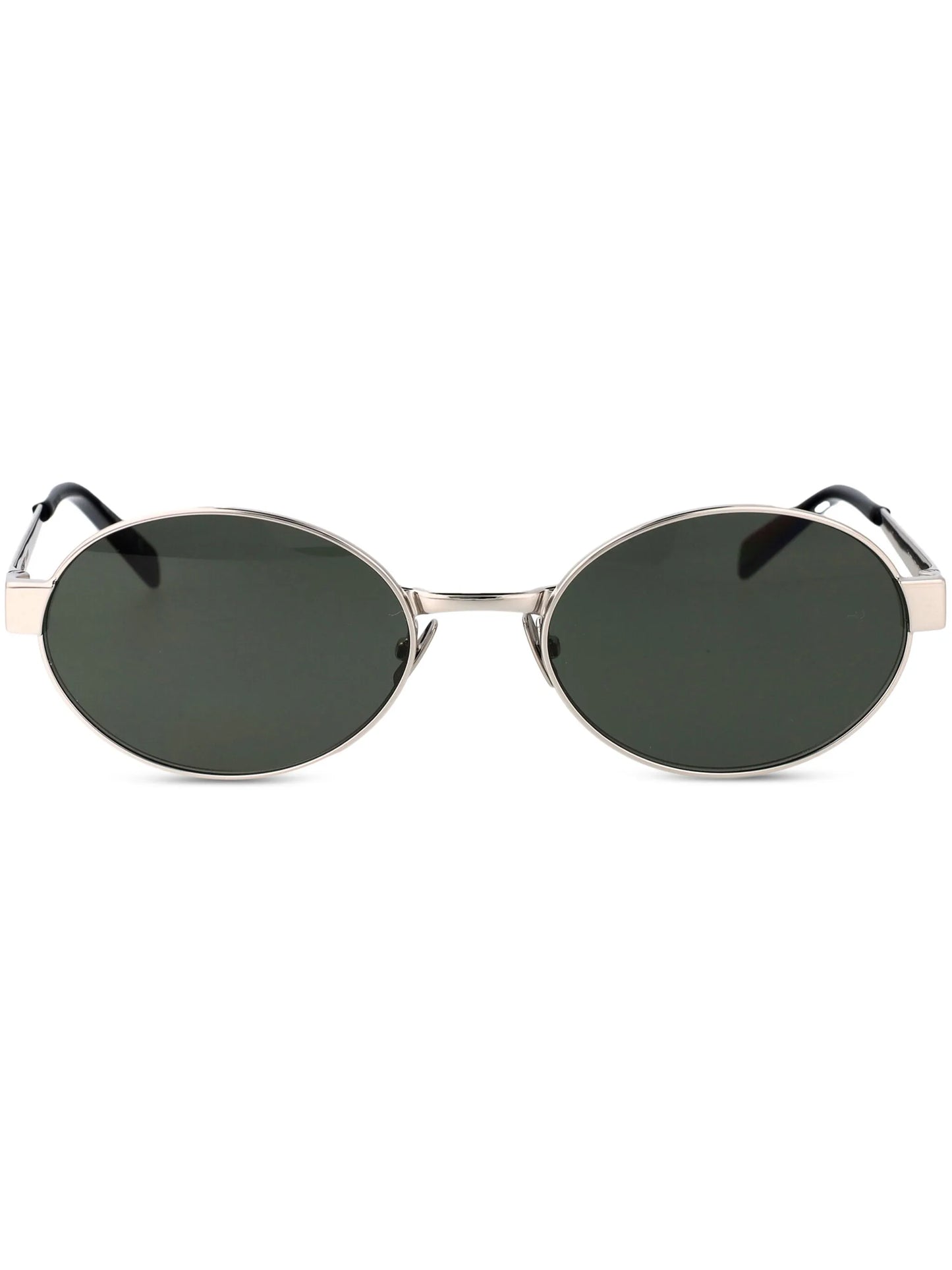 logo-engraved oval-frame sunglasses