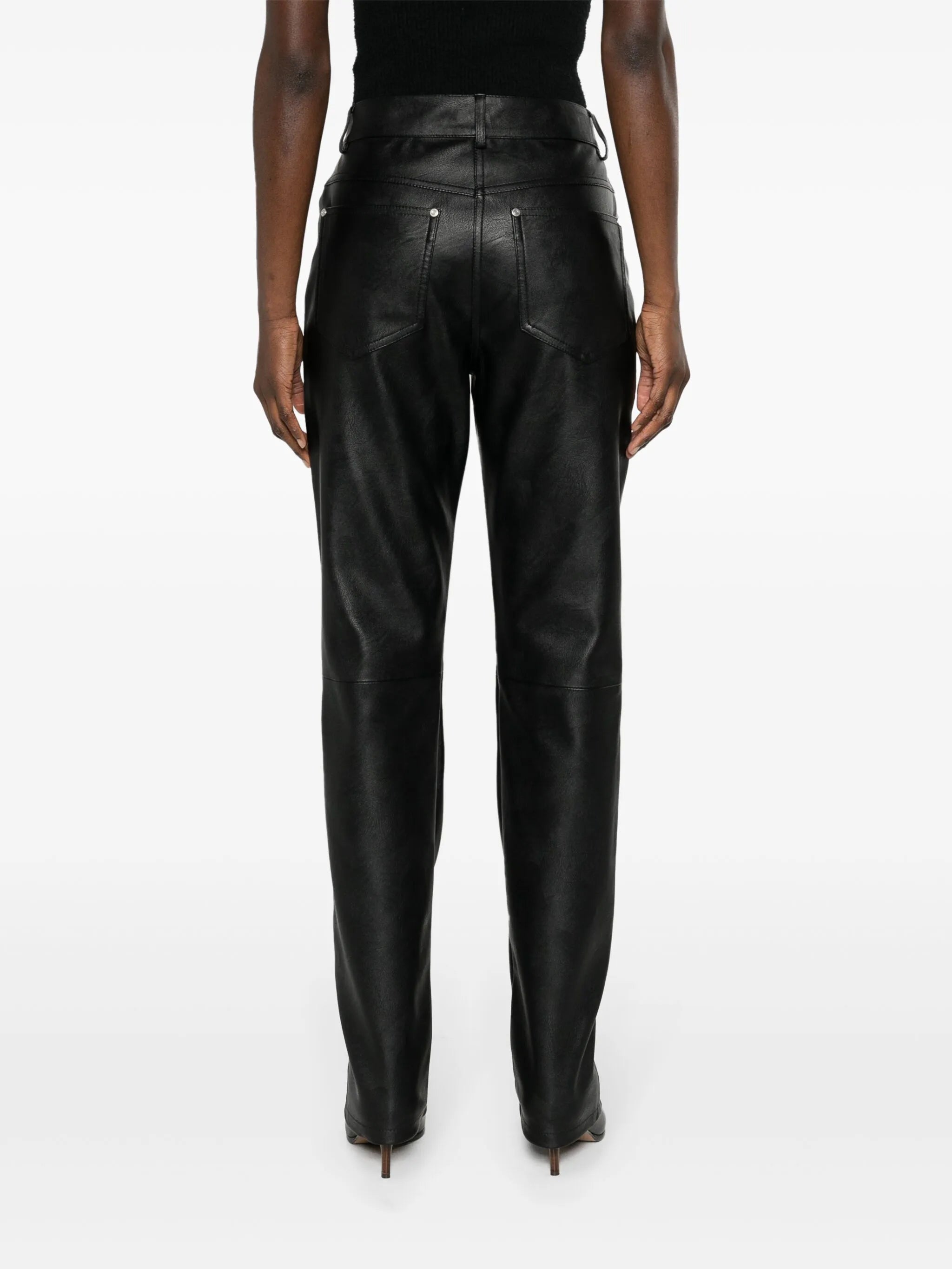 lace-up slim-fit trousers