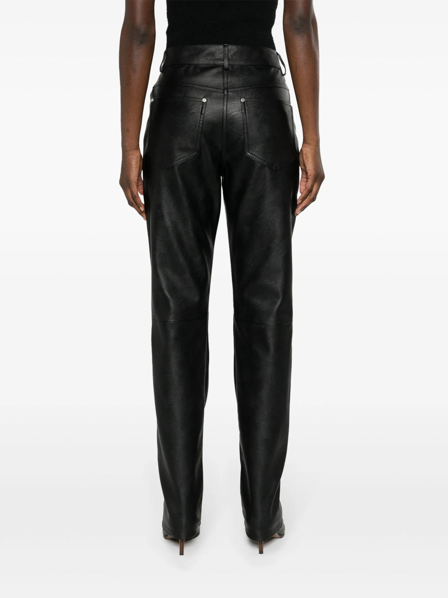 lace-up slim-fit trousers