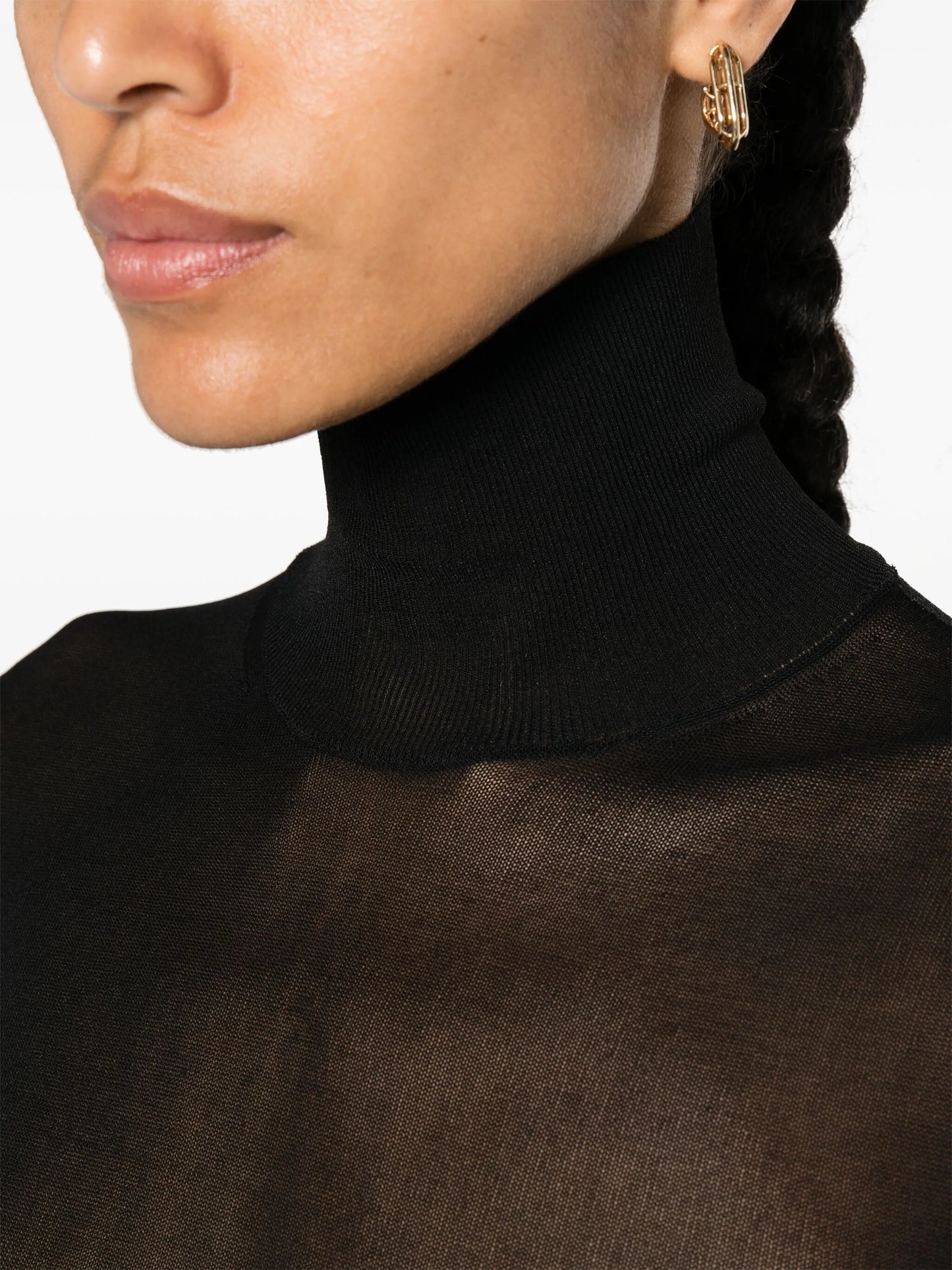 roll-neck semi-cheer top