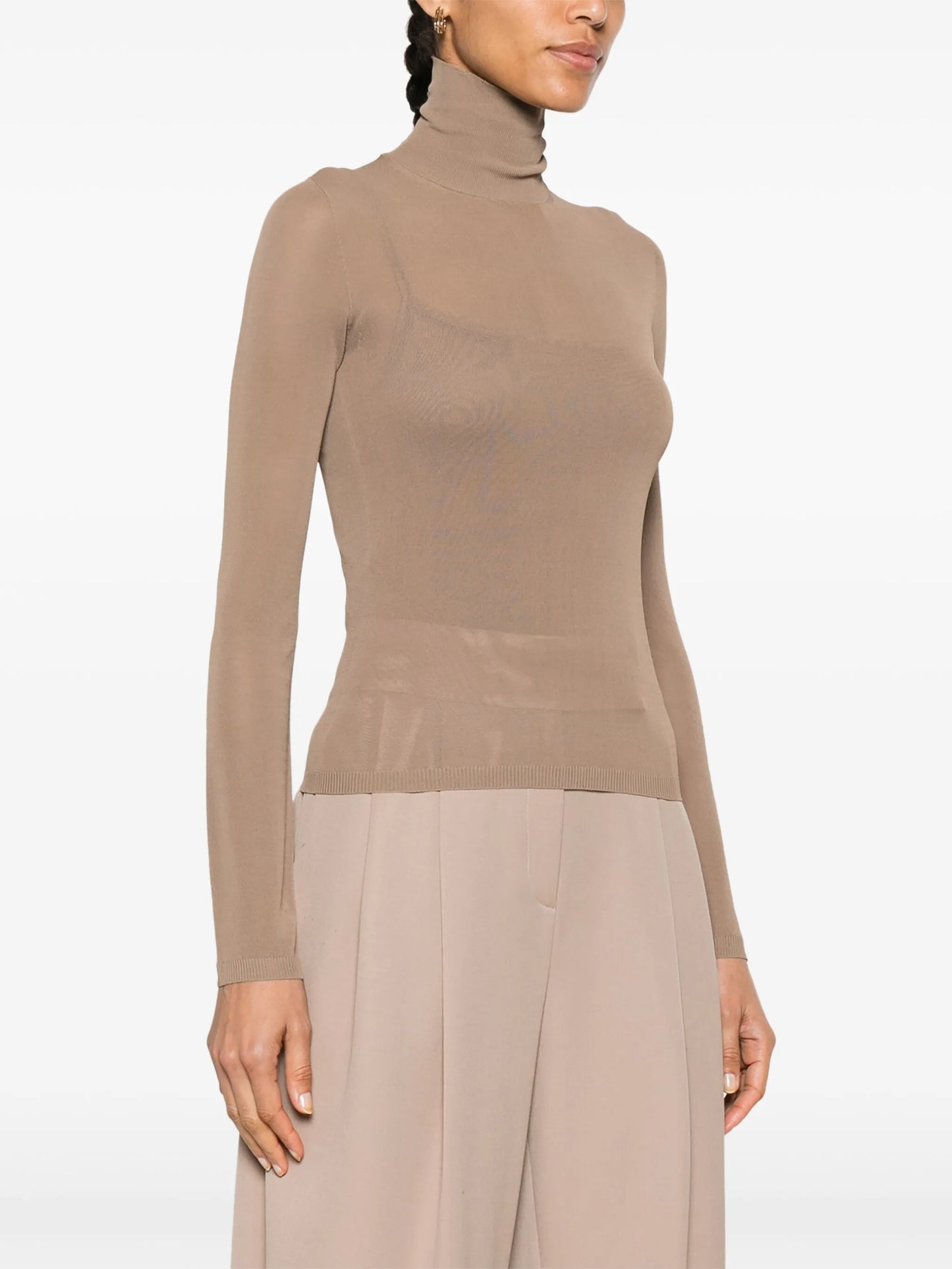 Fatuo high-neck sheer jumper