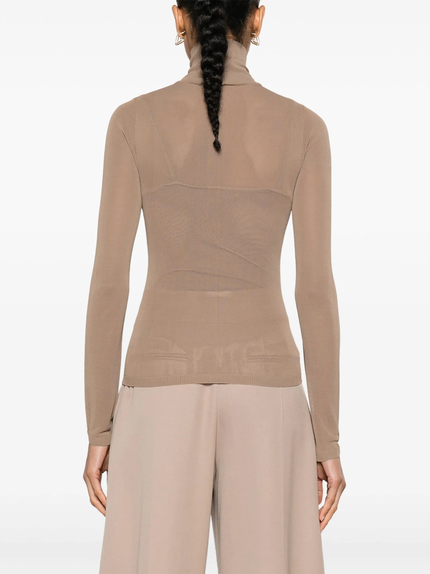 Fatuo high-neck sheer jumper
