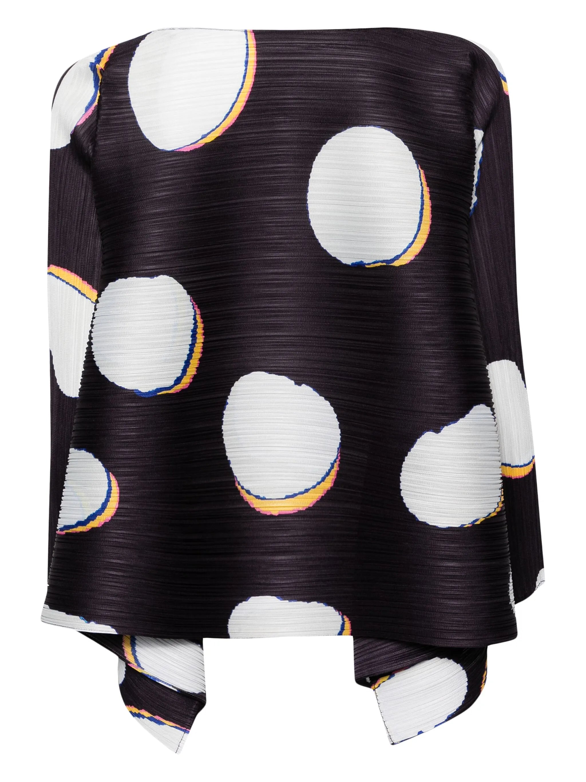 Bean Dots-print pleated blouse