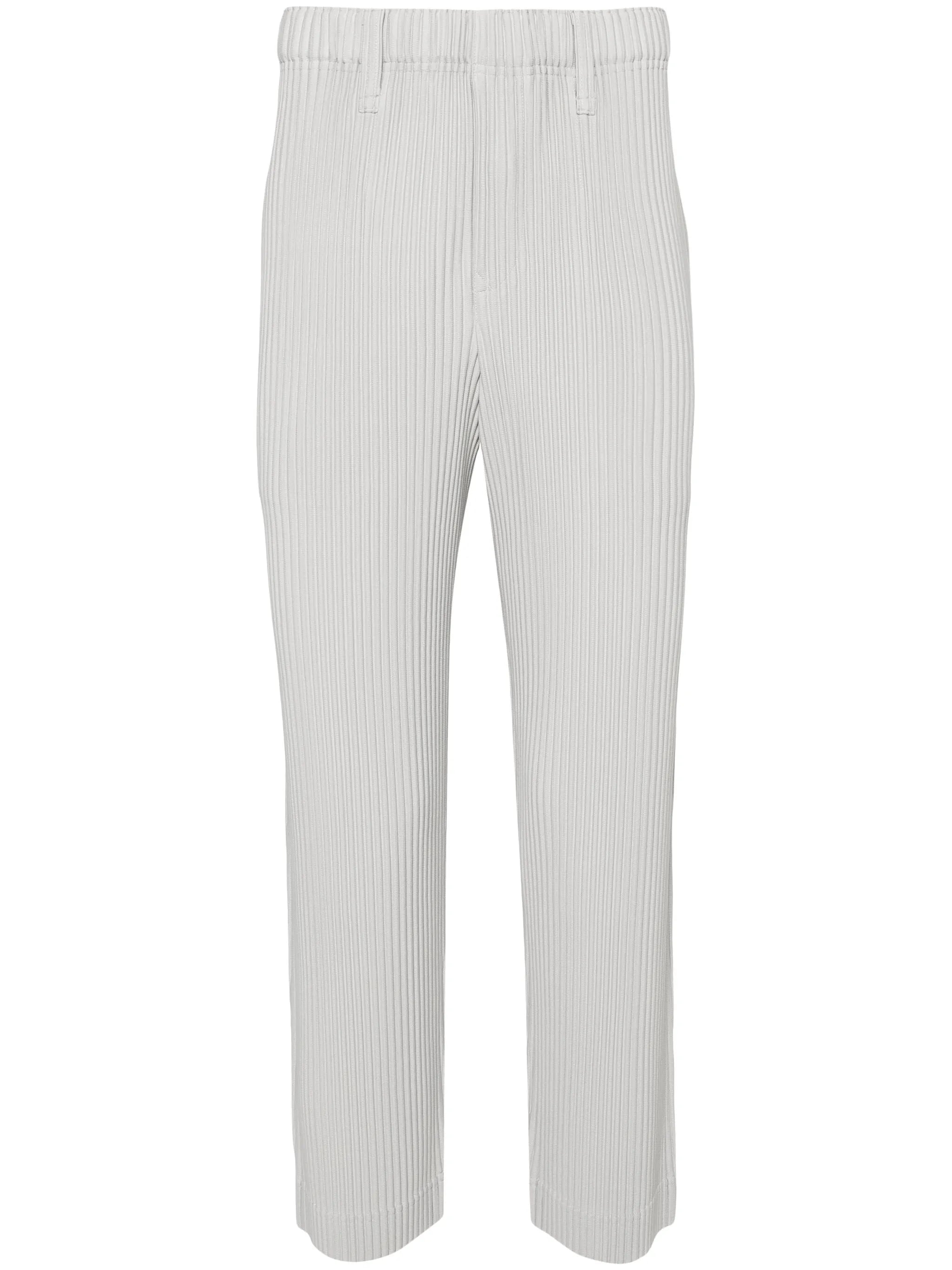 Basic tapered plissé trousers