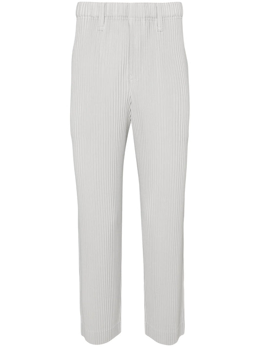 Basic tapered plissé trousers