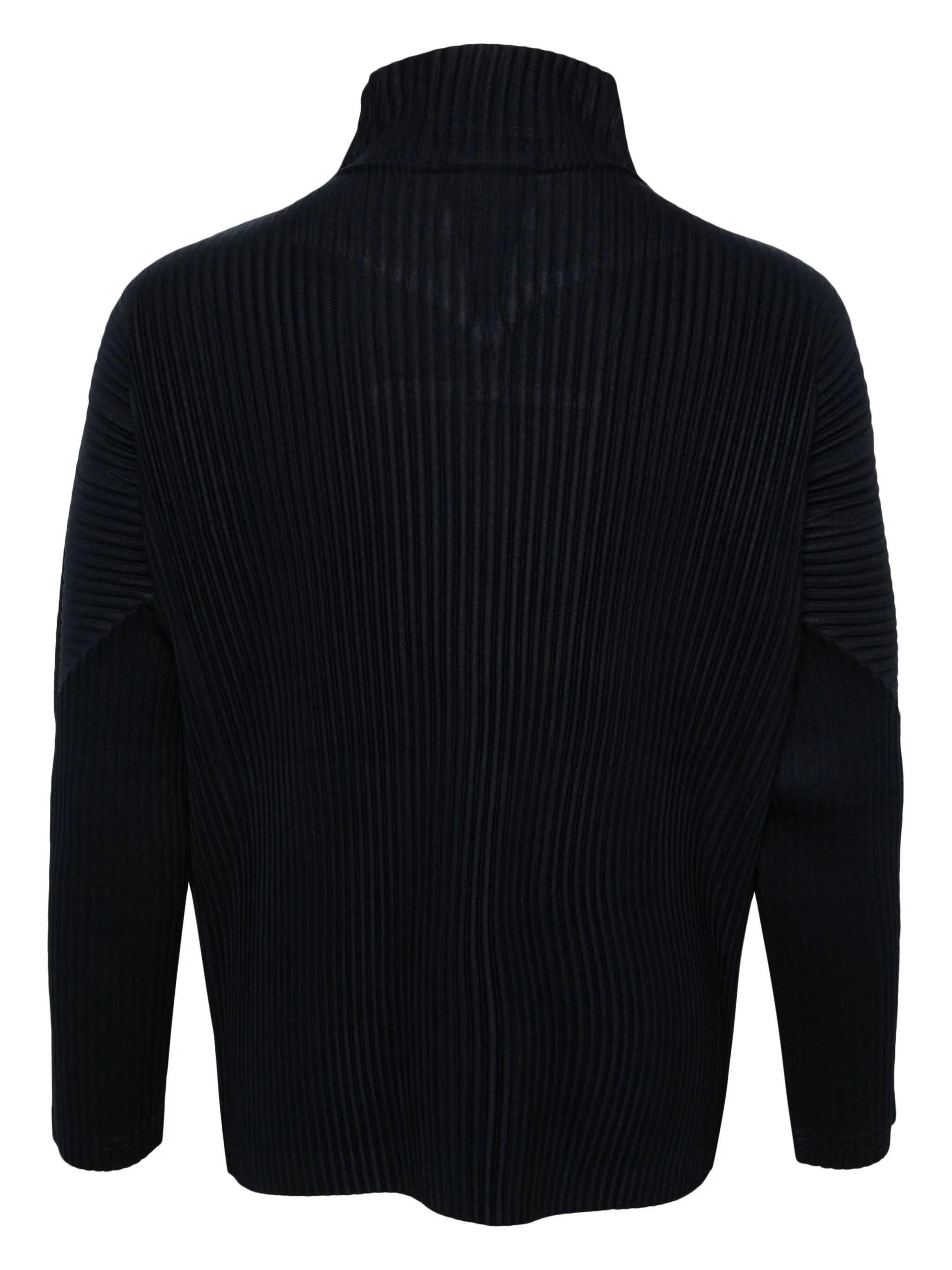 zip-up plissé jacket