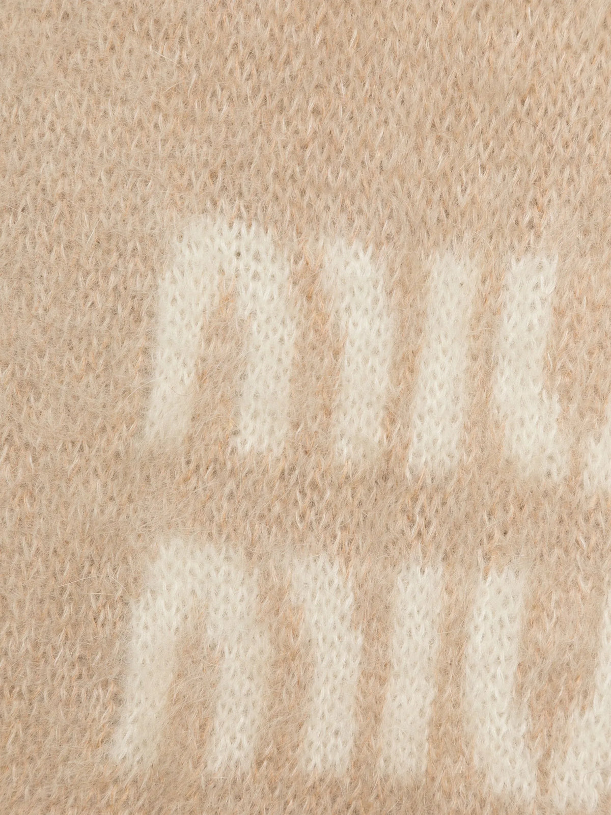 logo-jacquard fringed scarf