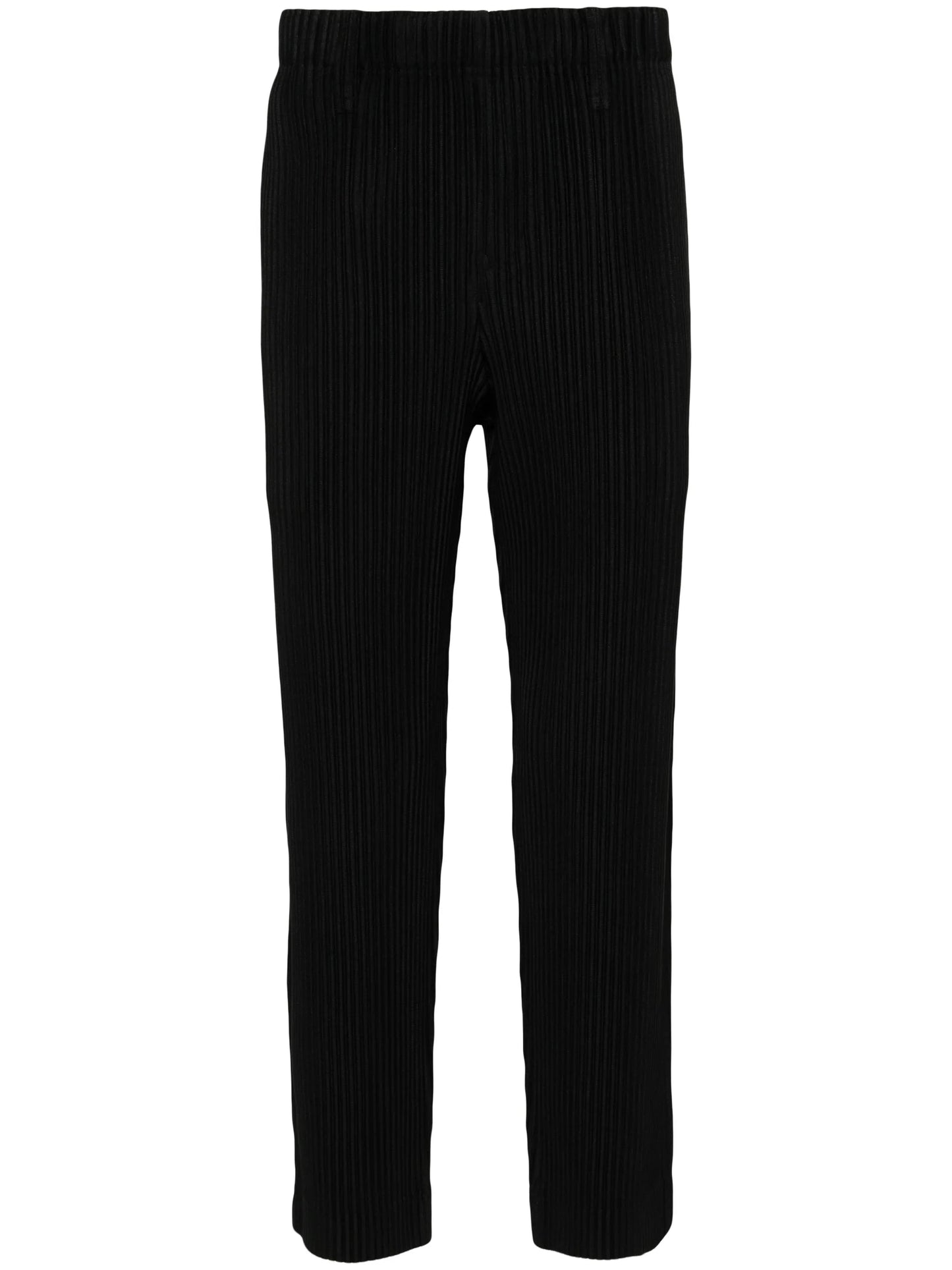 Basic tapered plissé trousers