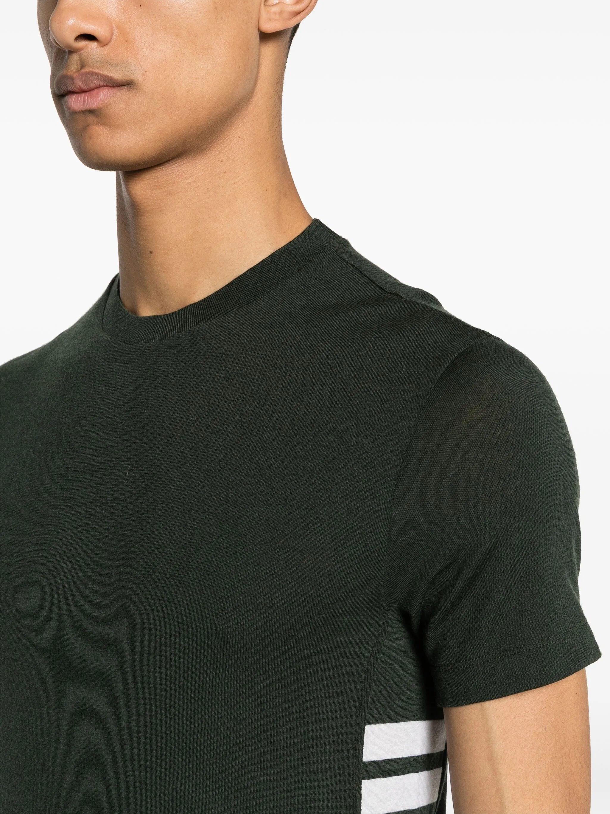 stripe-detailing wool T-shirt